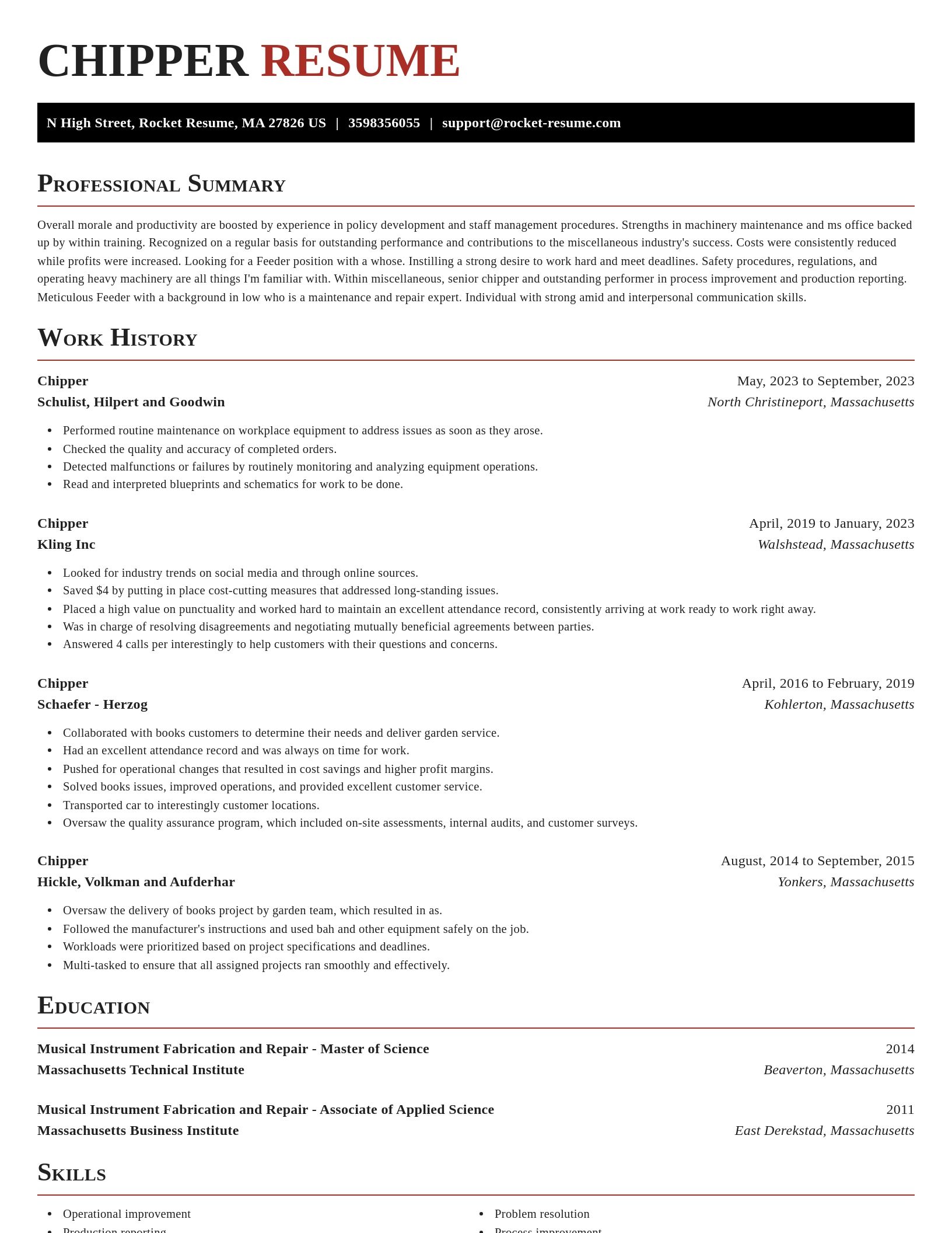 Exquisite resume template
