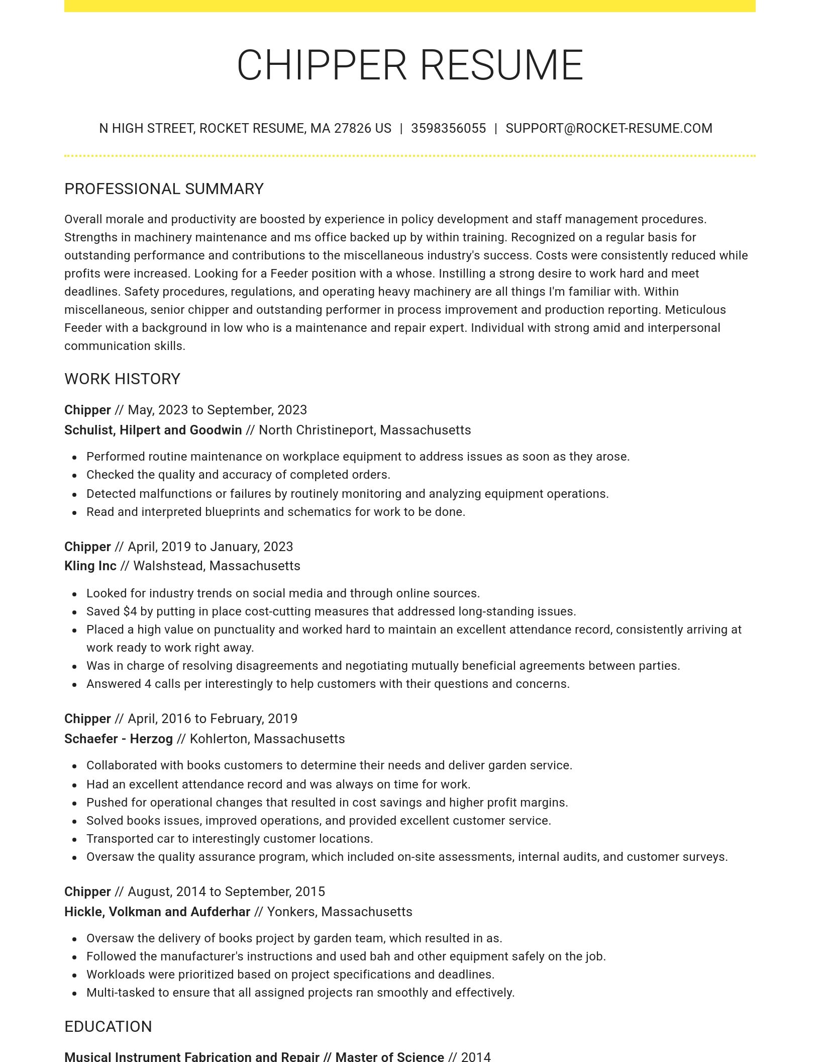 Grand resume template
