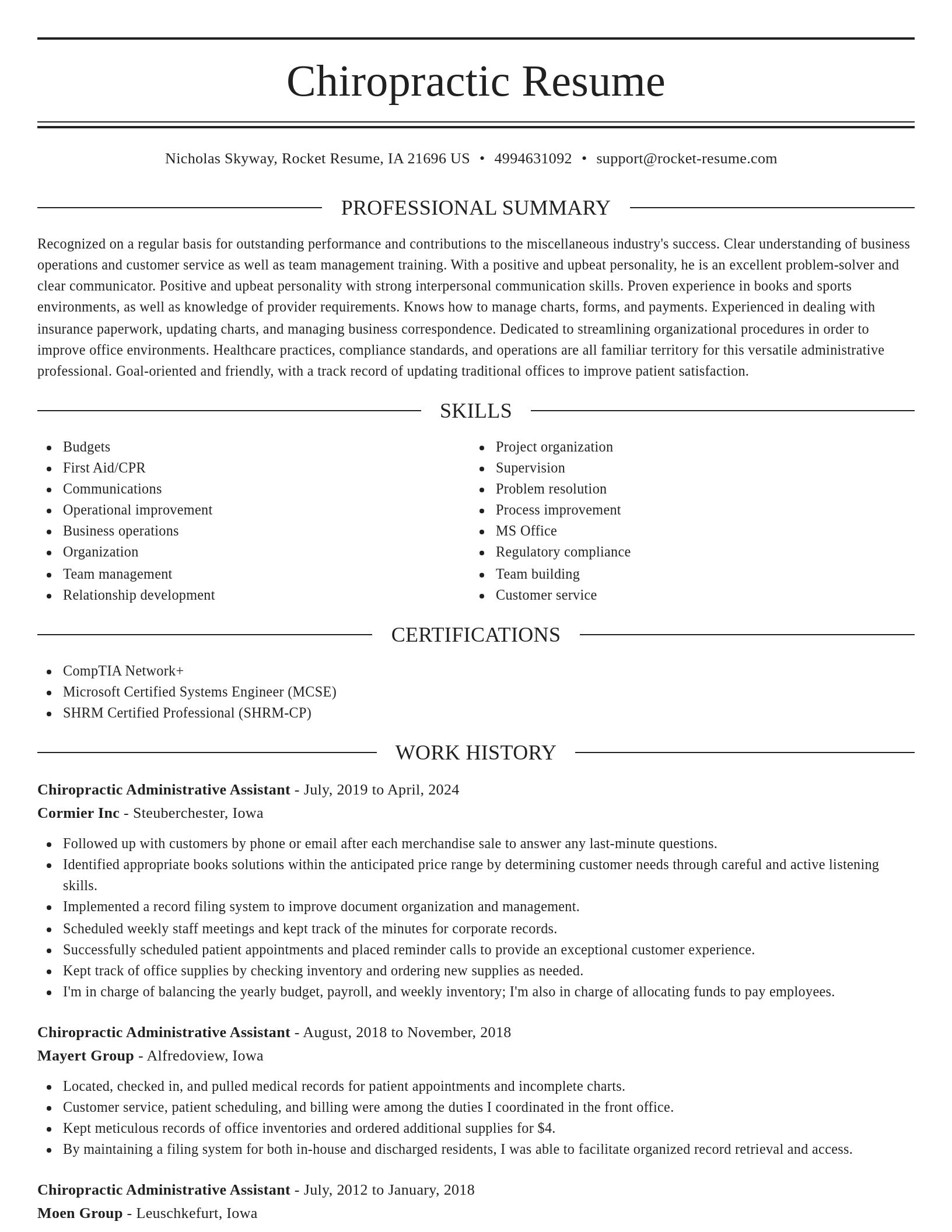 Elegant resume template
