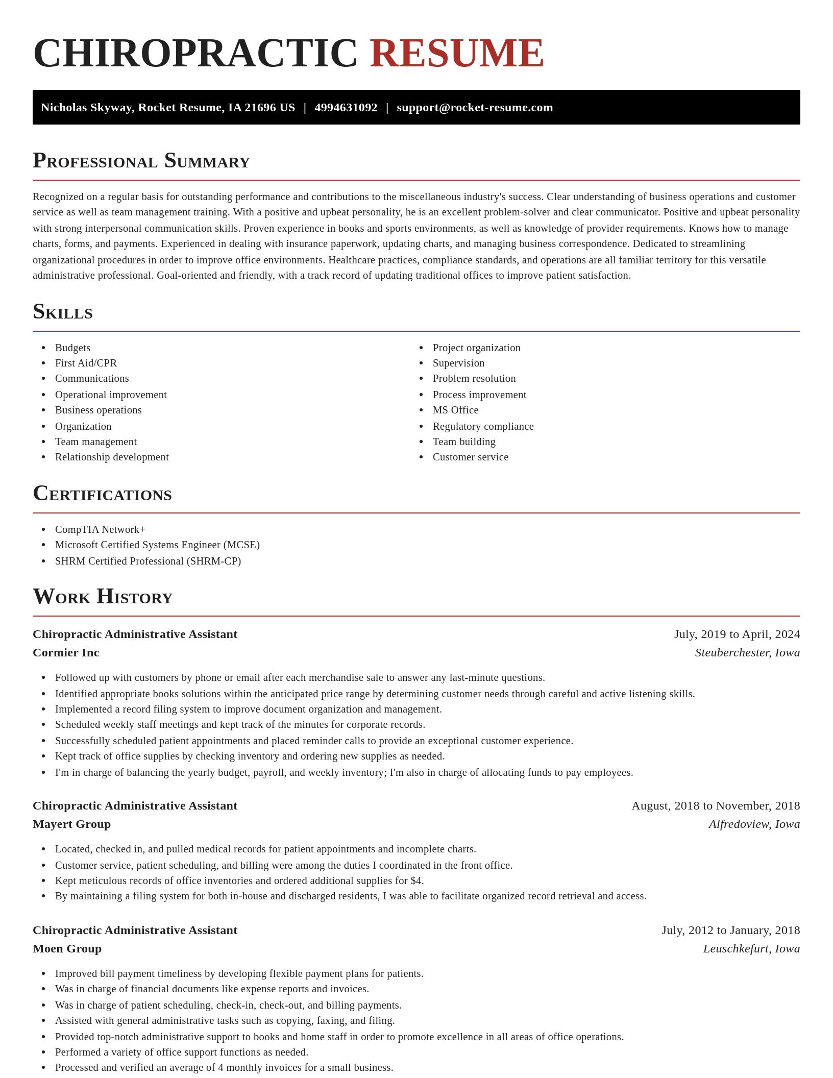Exquisite resume template