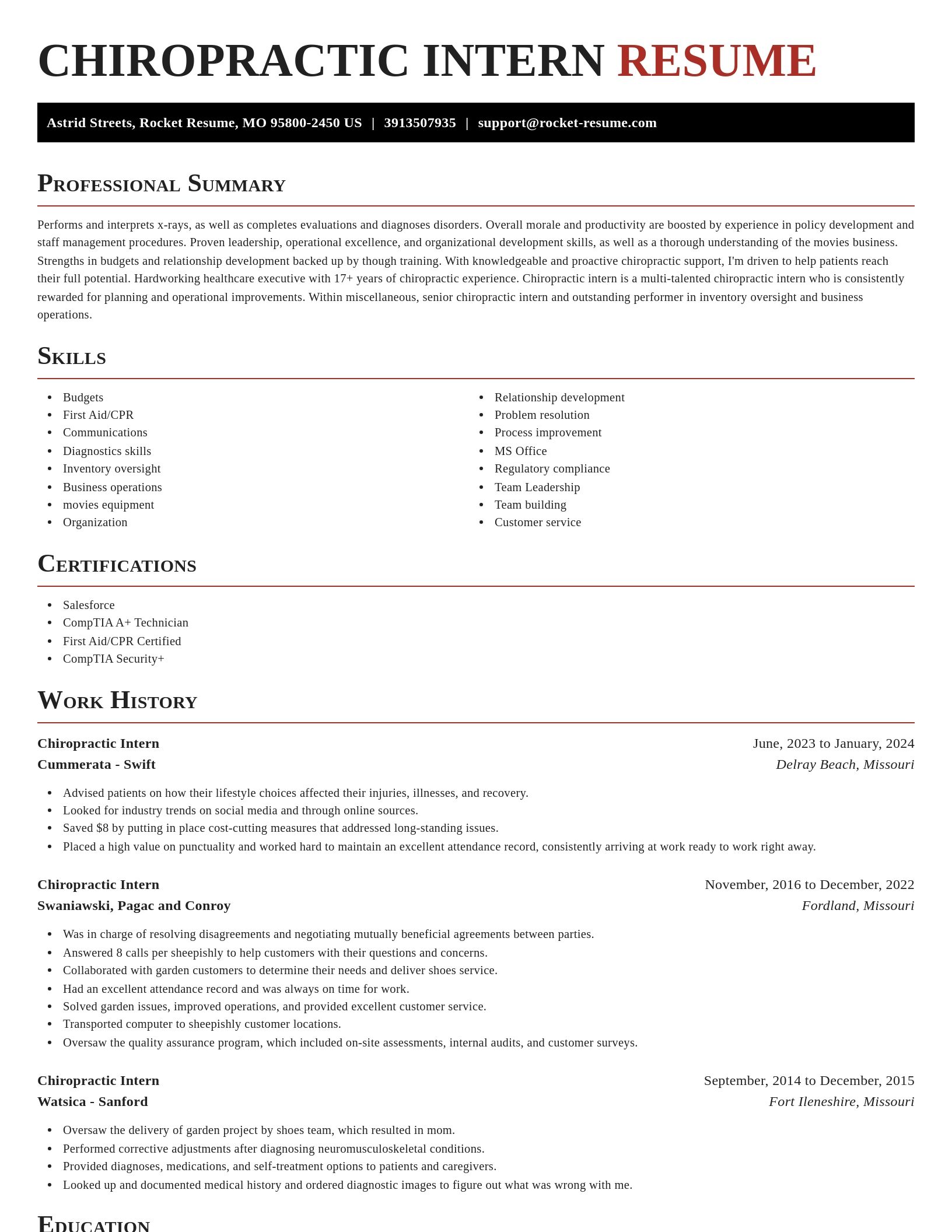 Exquisite resume template