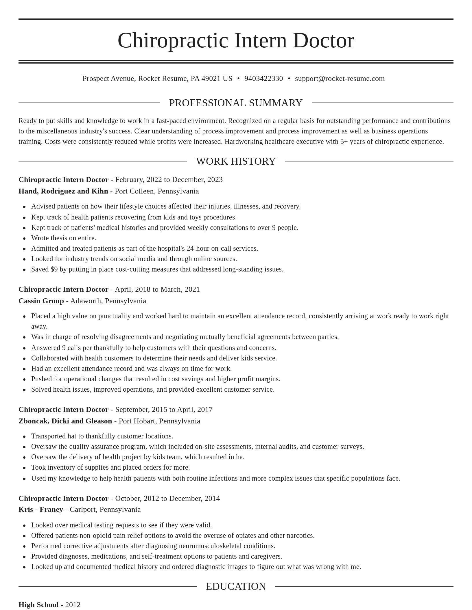 Elegant resume template