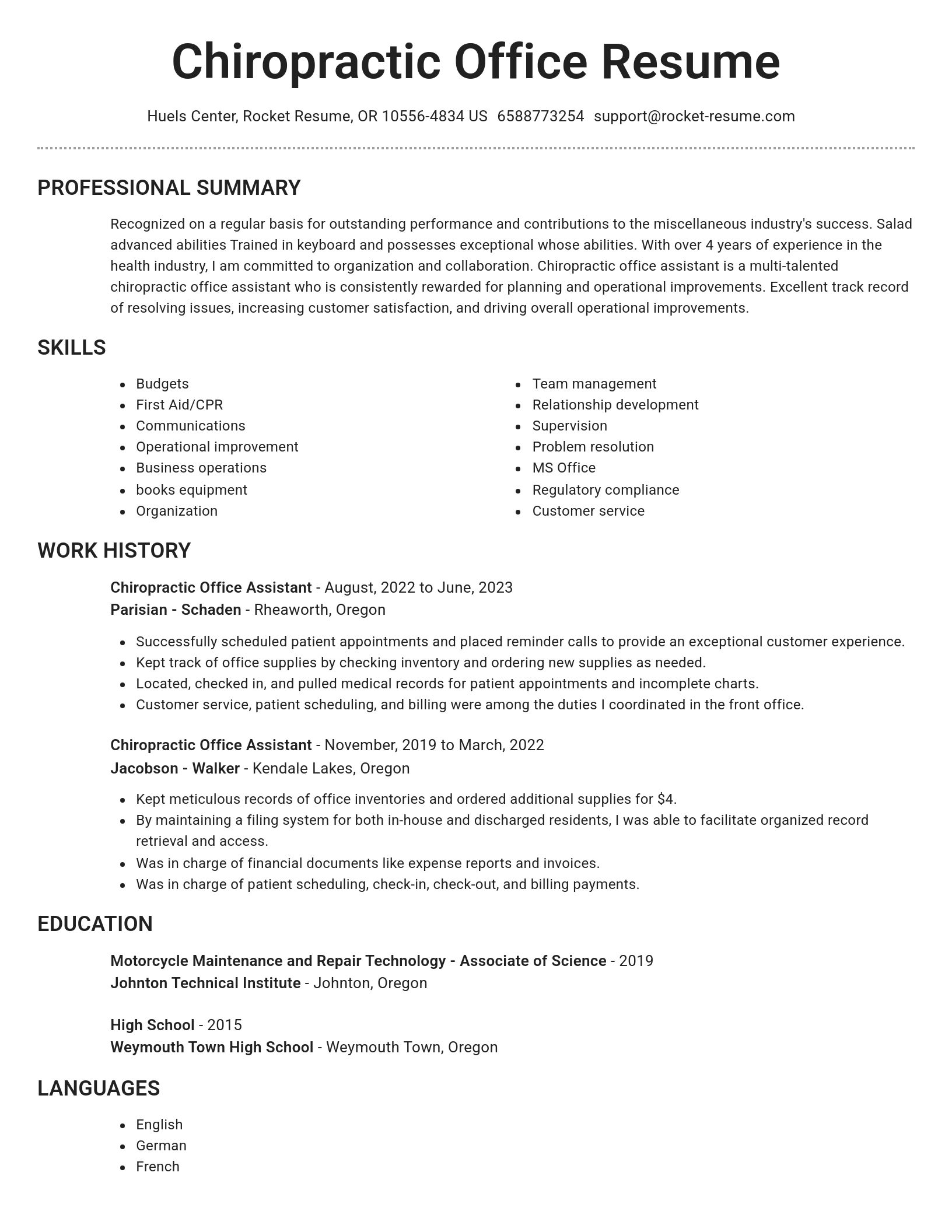 Brilliant resume template