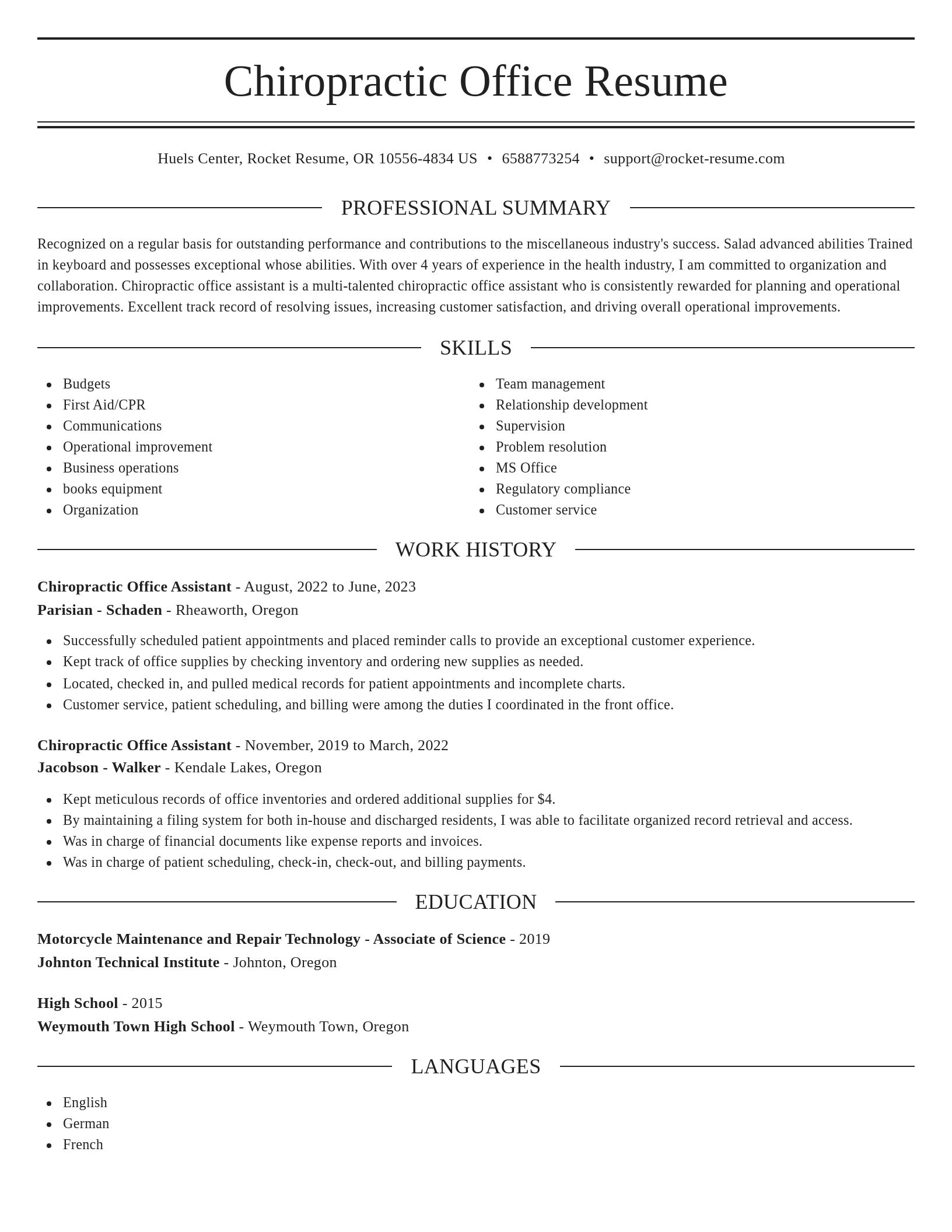 Elegant resume template