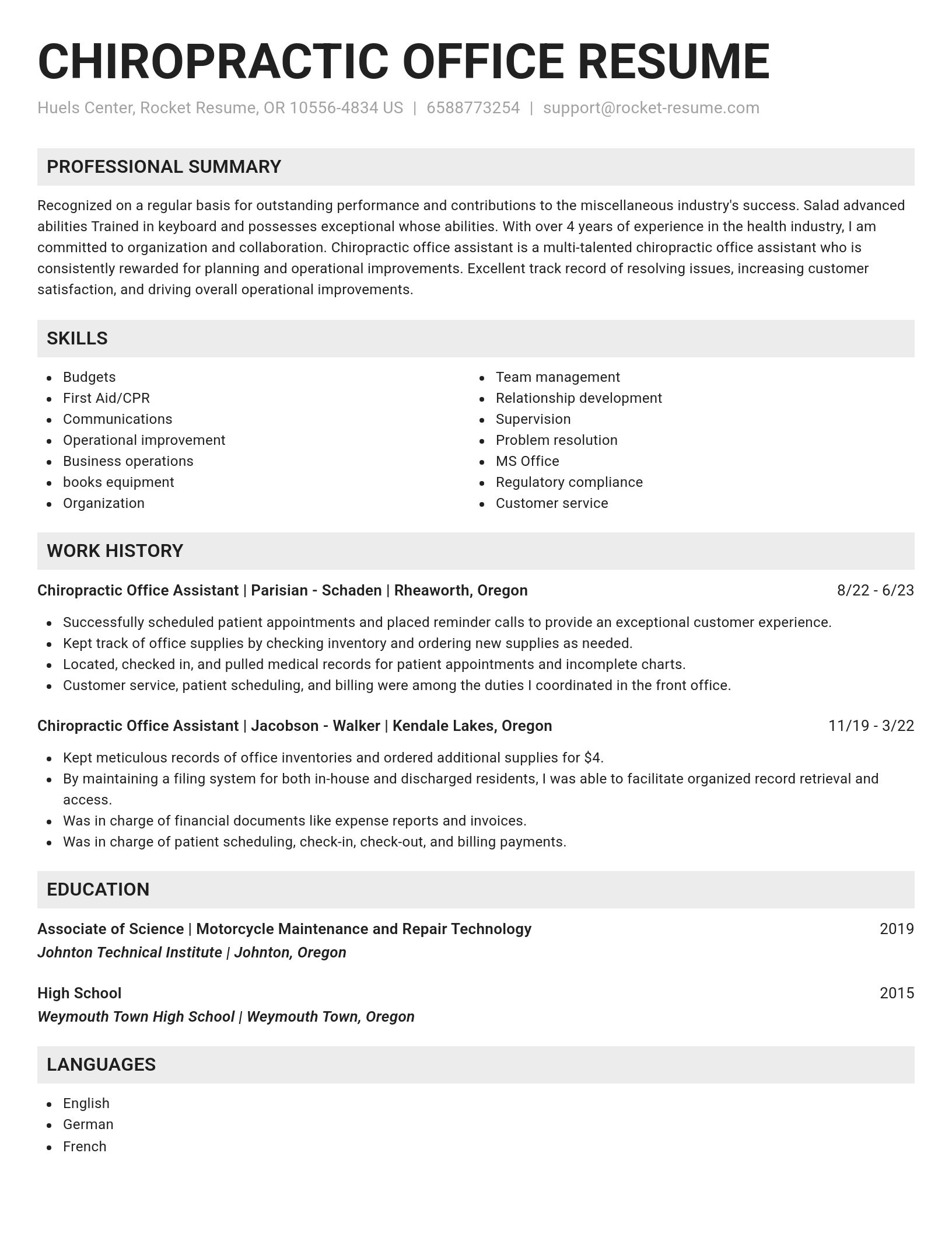 Genius resume template