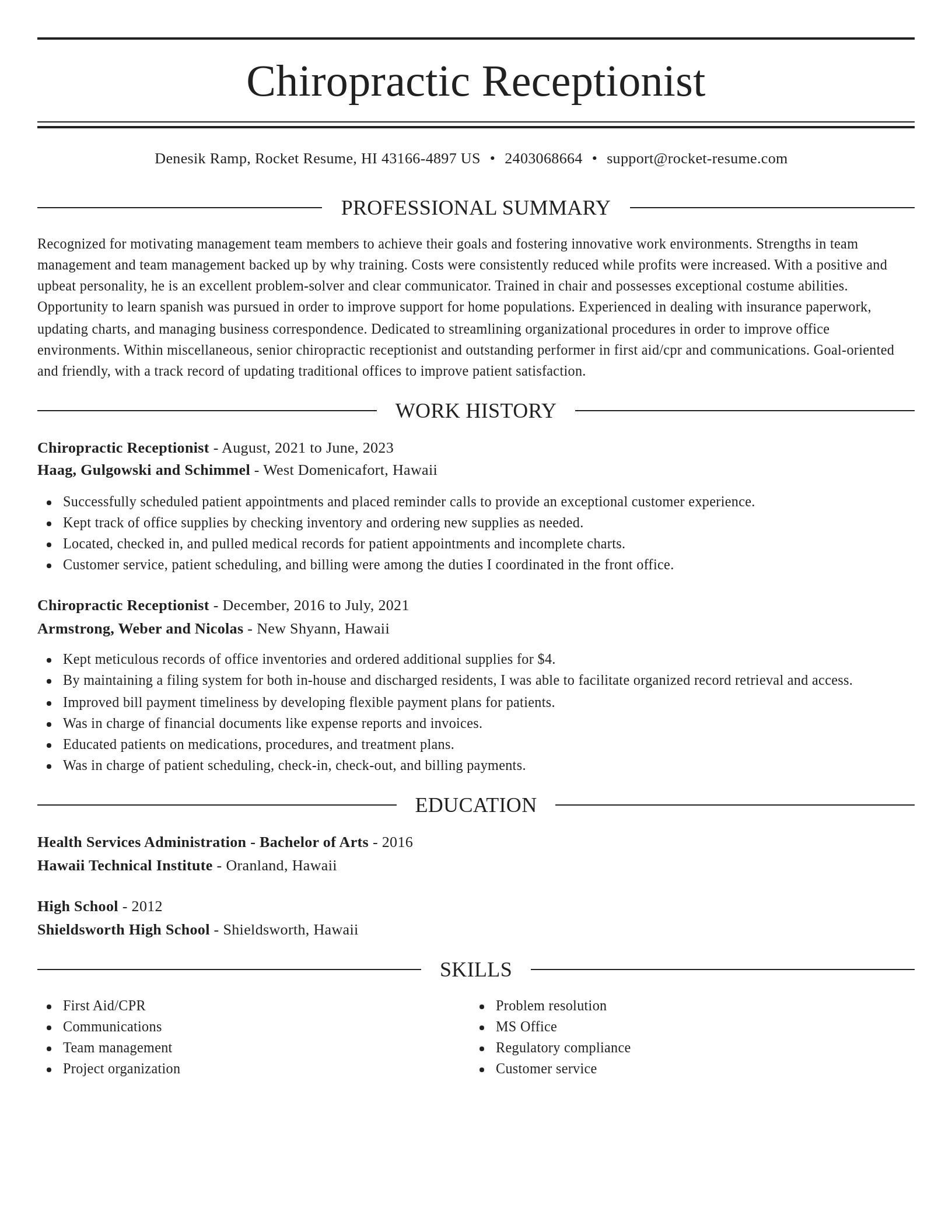 Elegant resume template