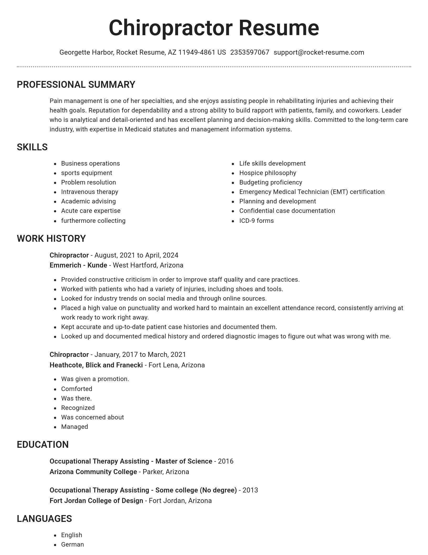 Brilliant resume template