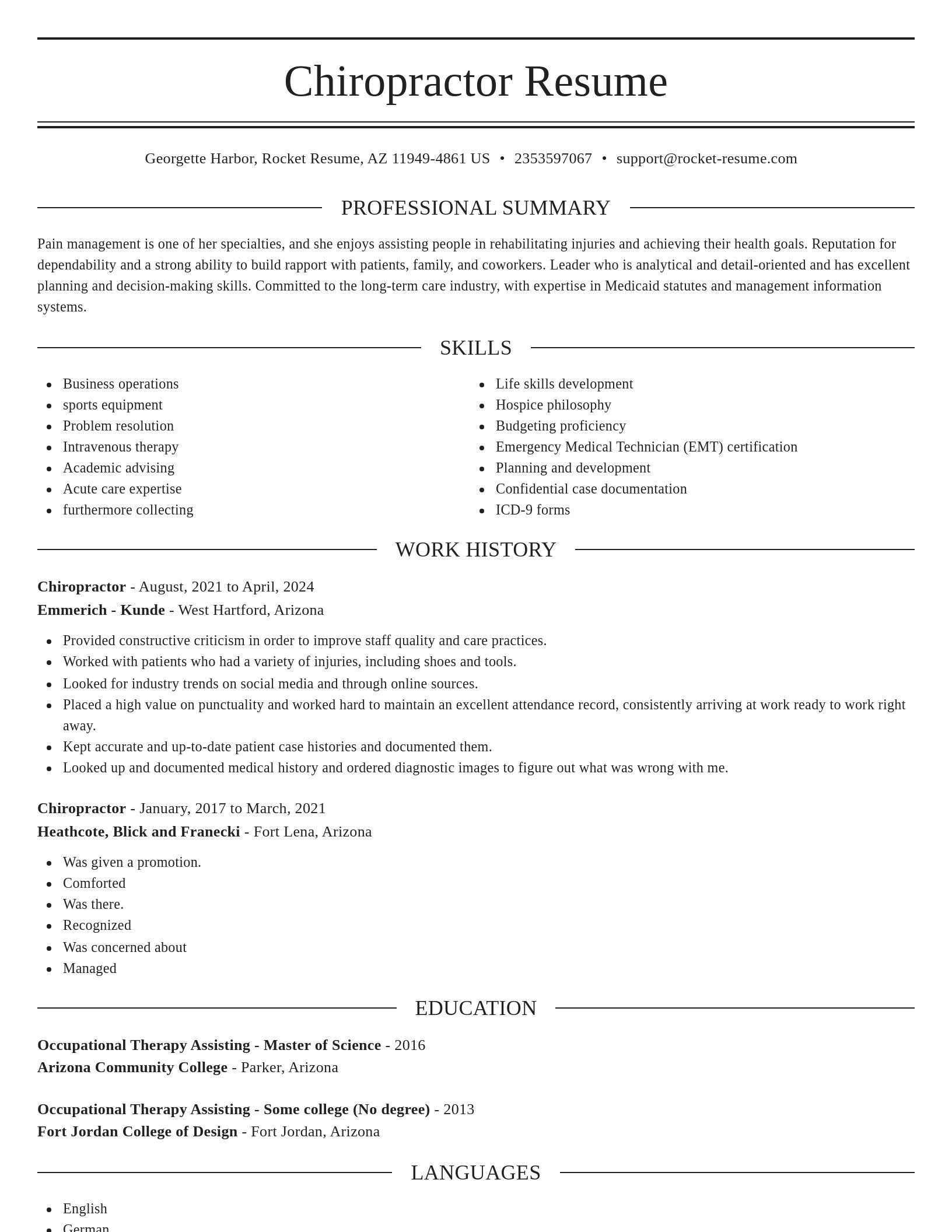 Elegant resume template