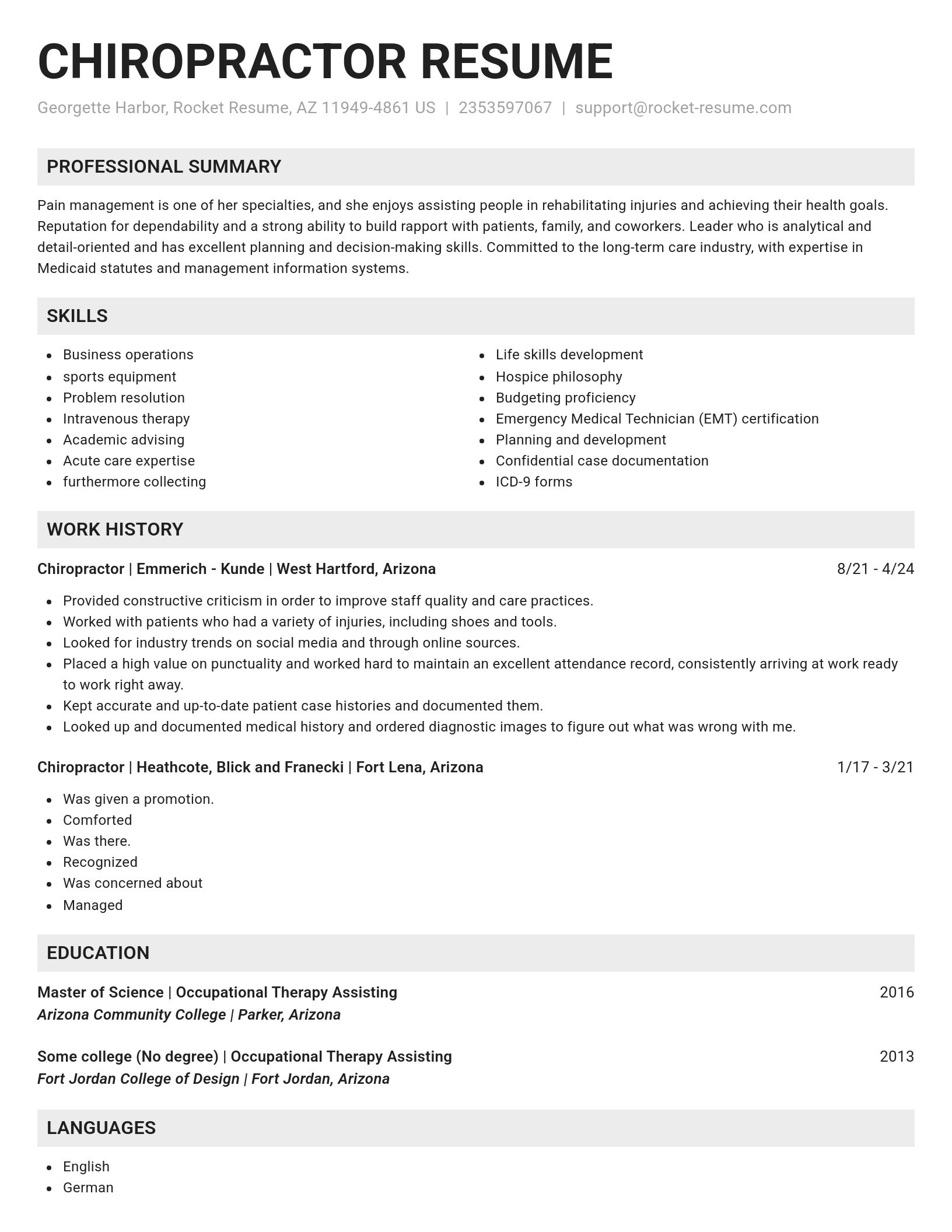 Genius resume template