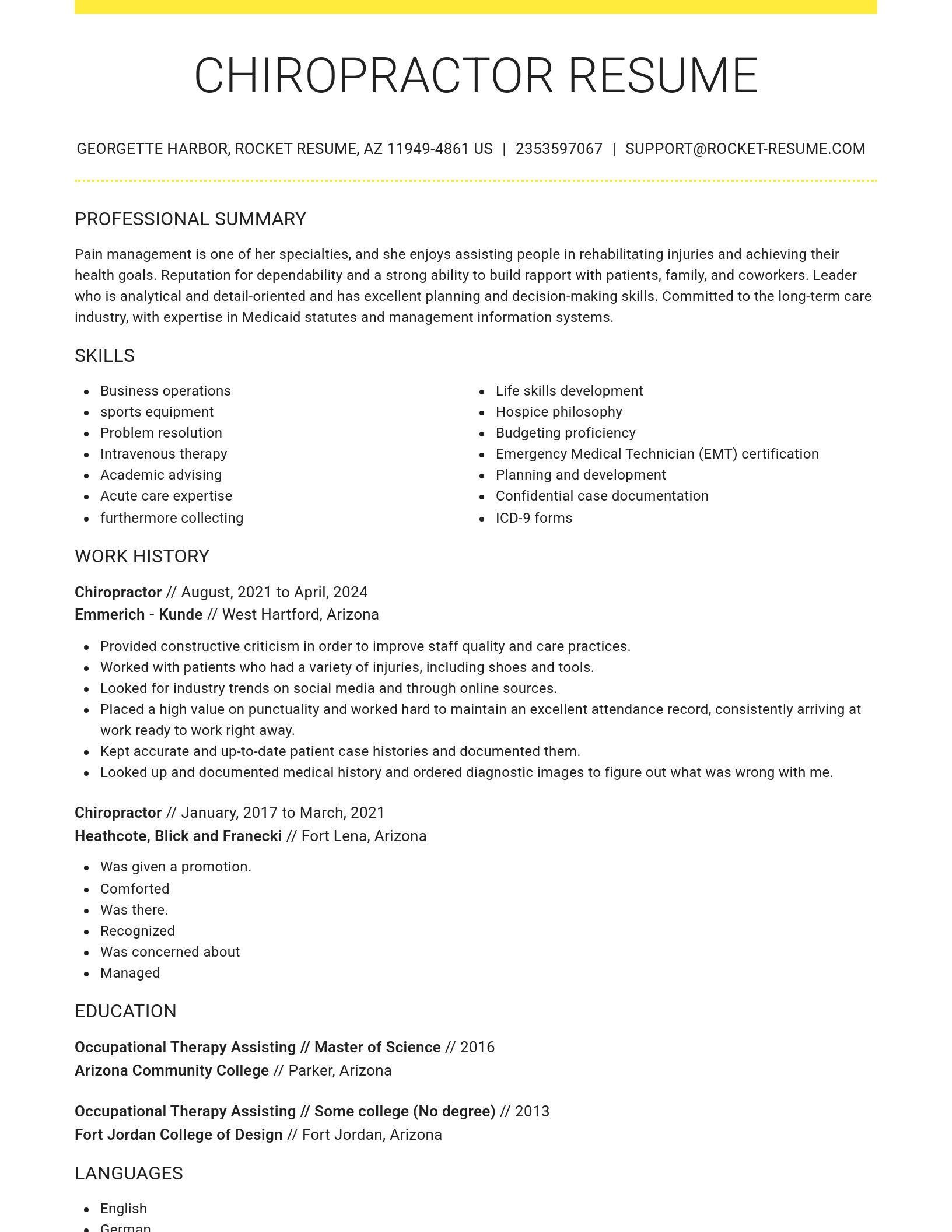 Grand resume template