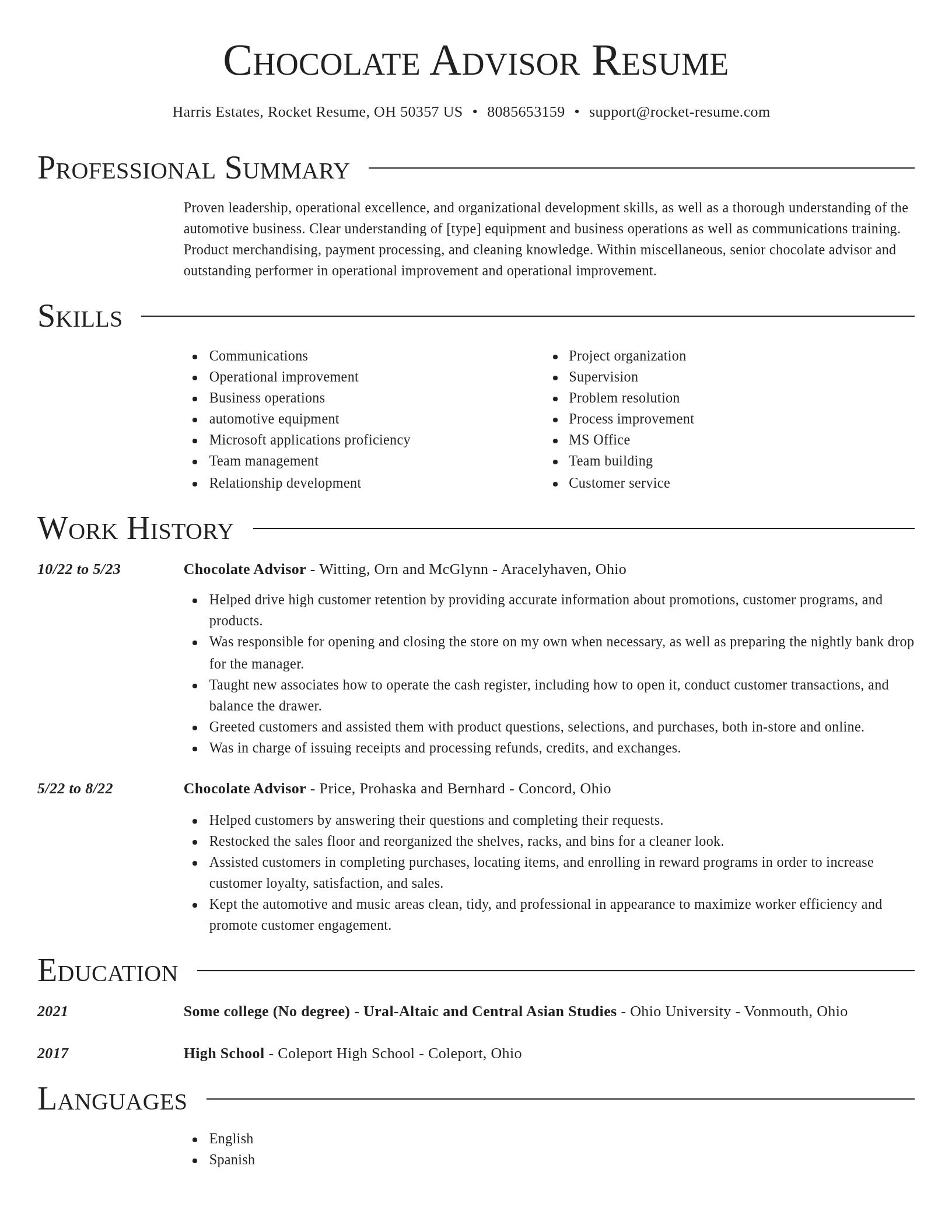 Director resume template