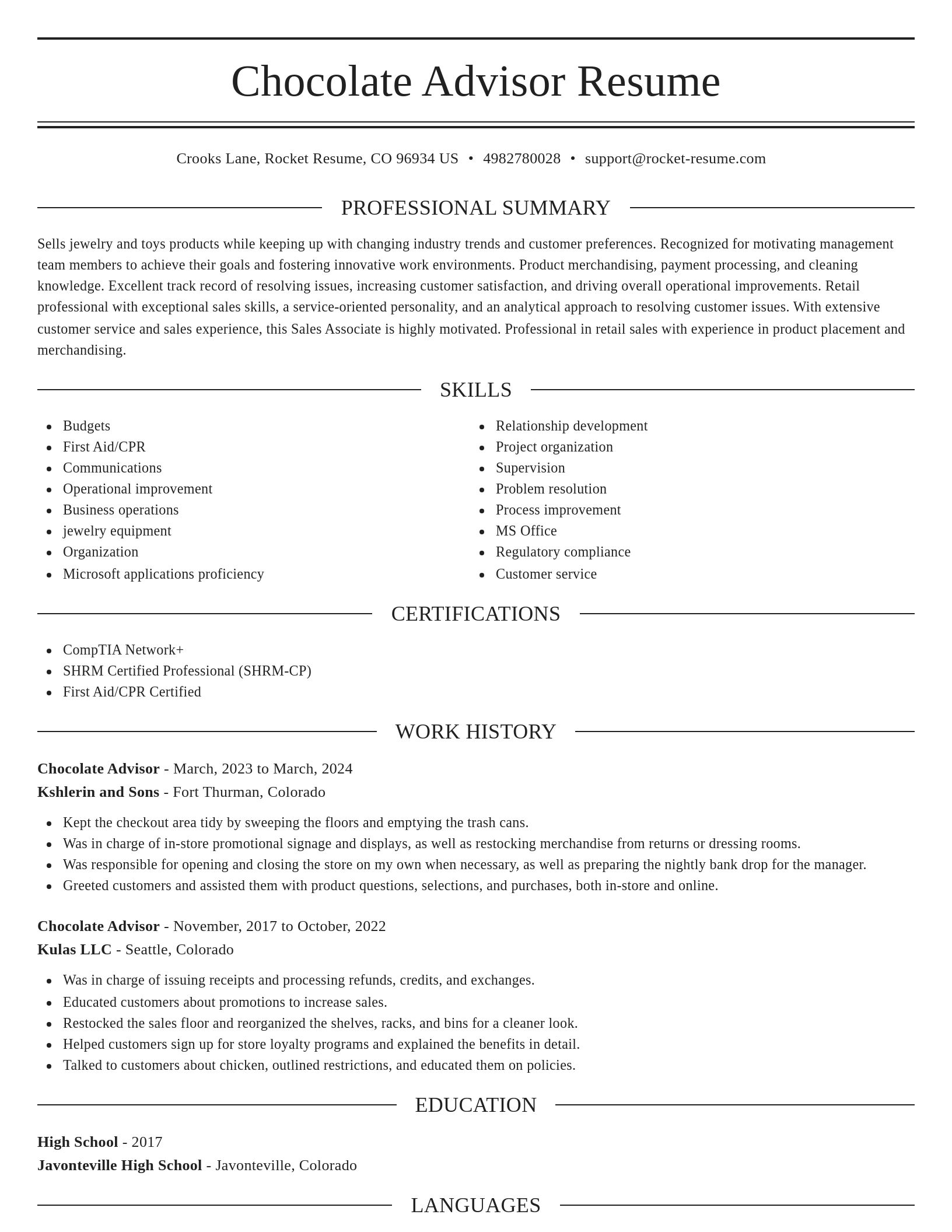 Elegant resume template