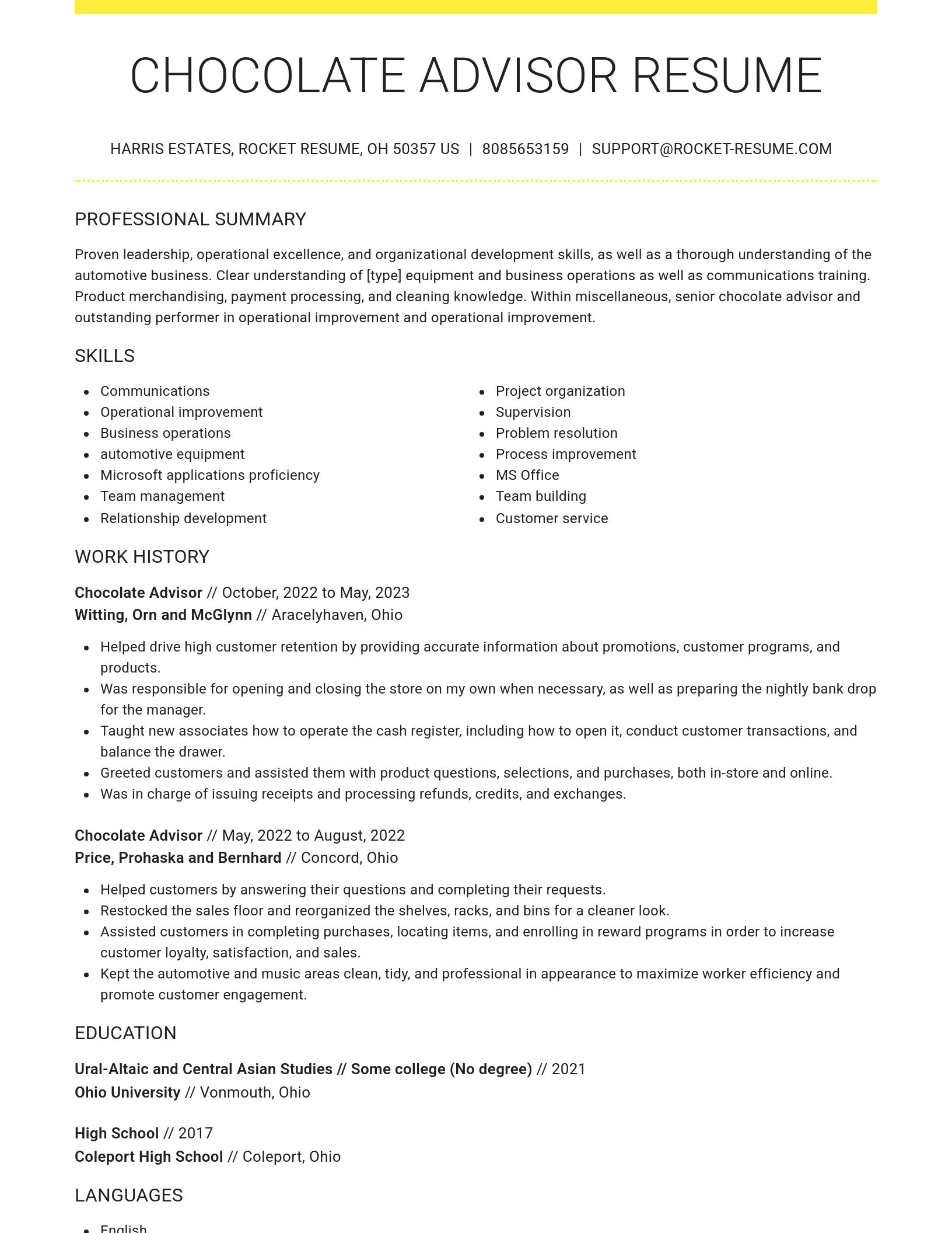 Grand resume template