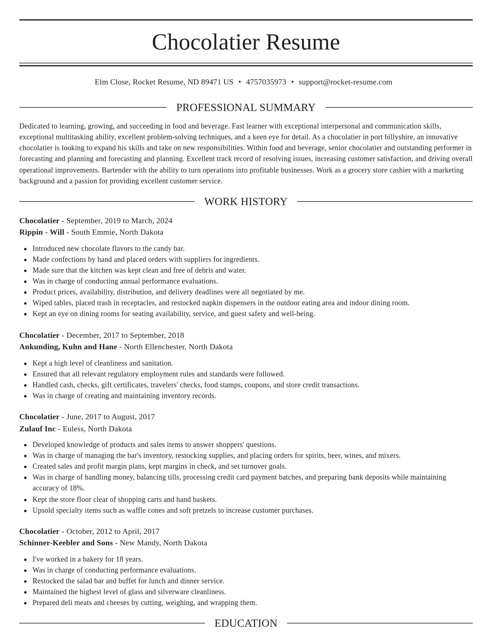 Elegant resume template