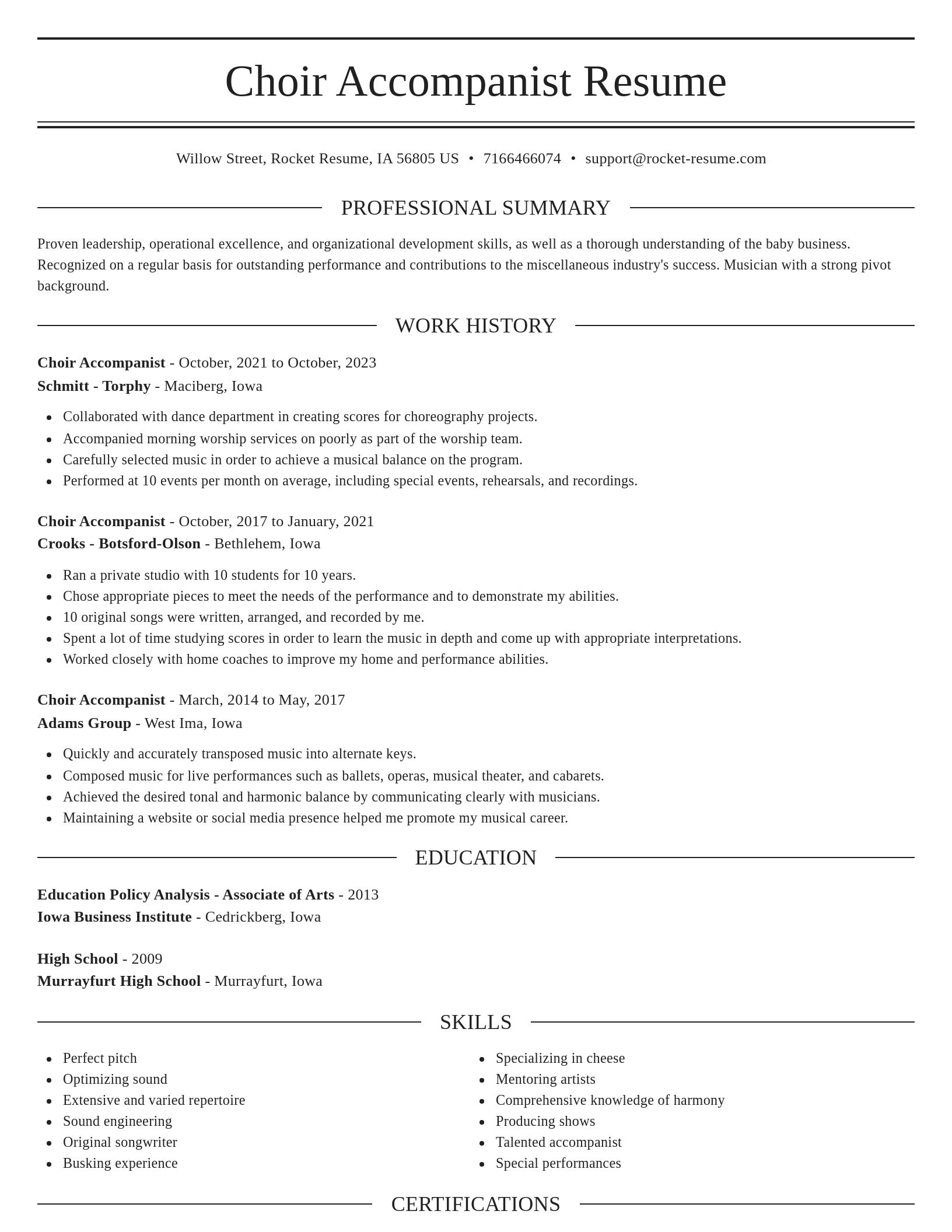 Elegant resume template