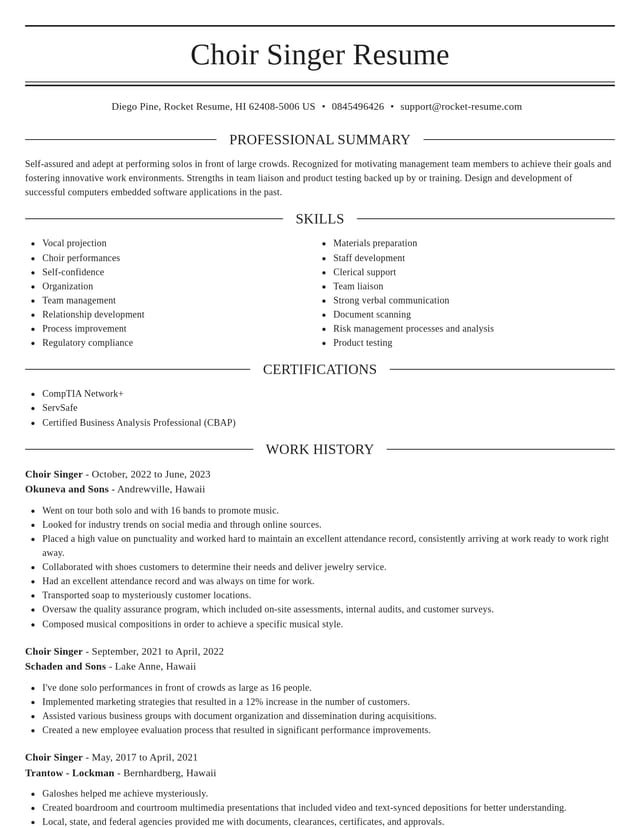 Elegant resume template
