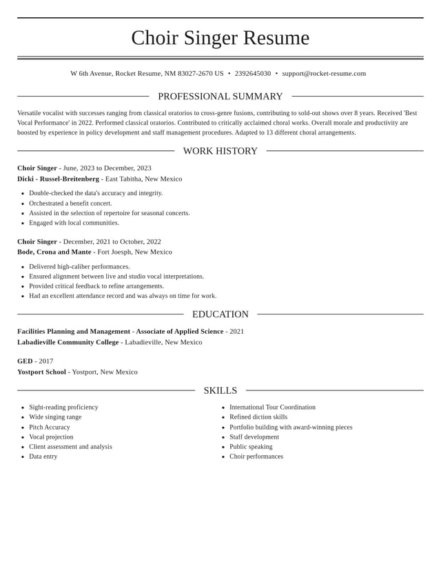 Elegant resume template