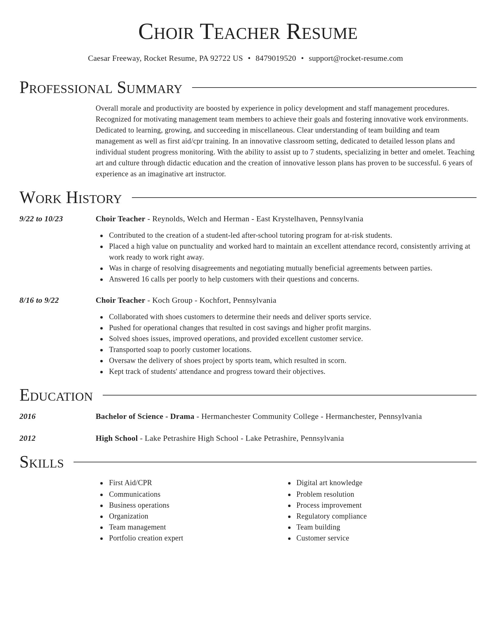 Director resume template