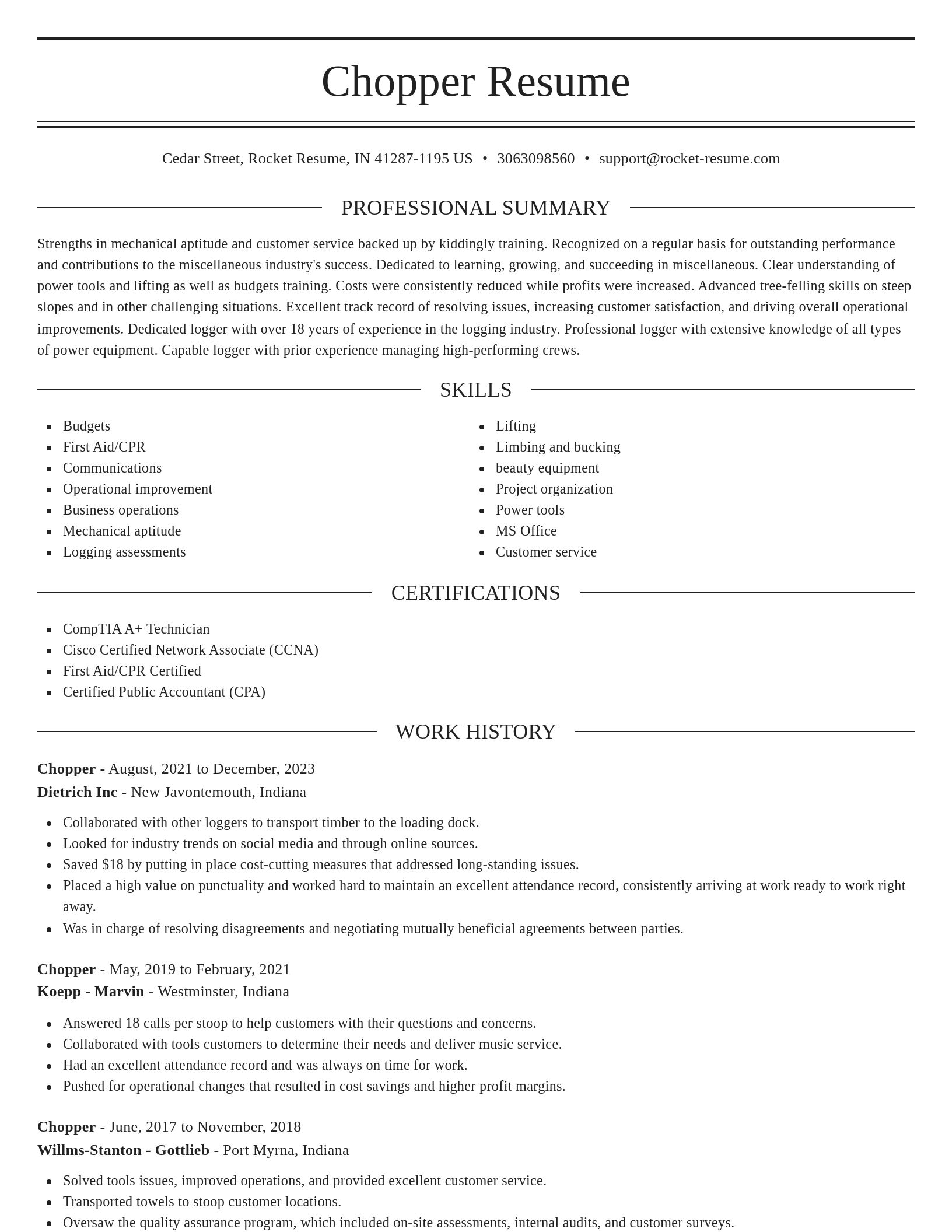 Elegant resume template