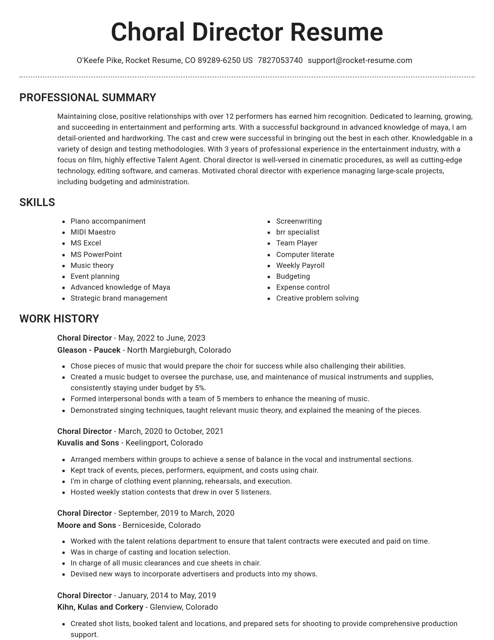 Brilliant resume template
