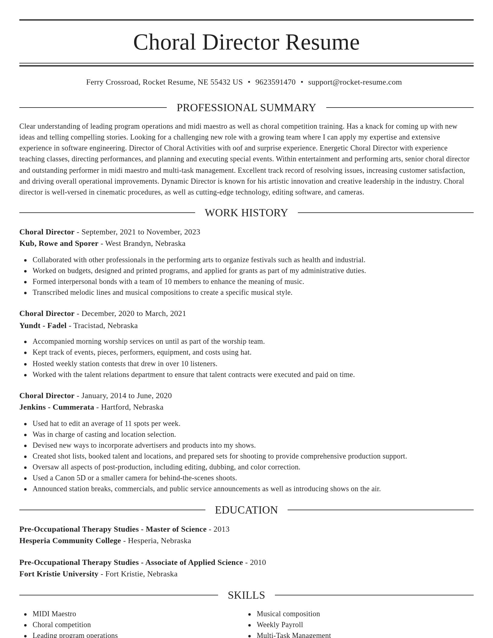 Elegant resume template