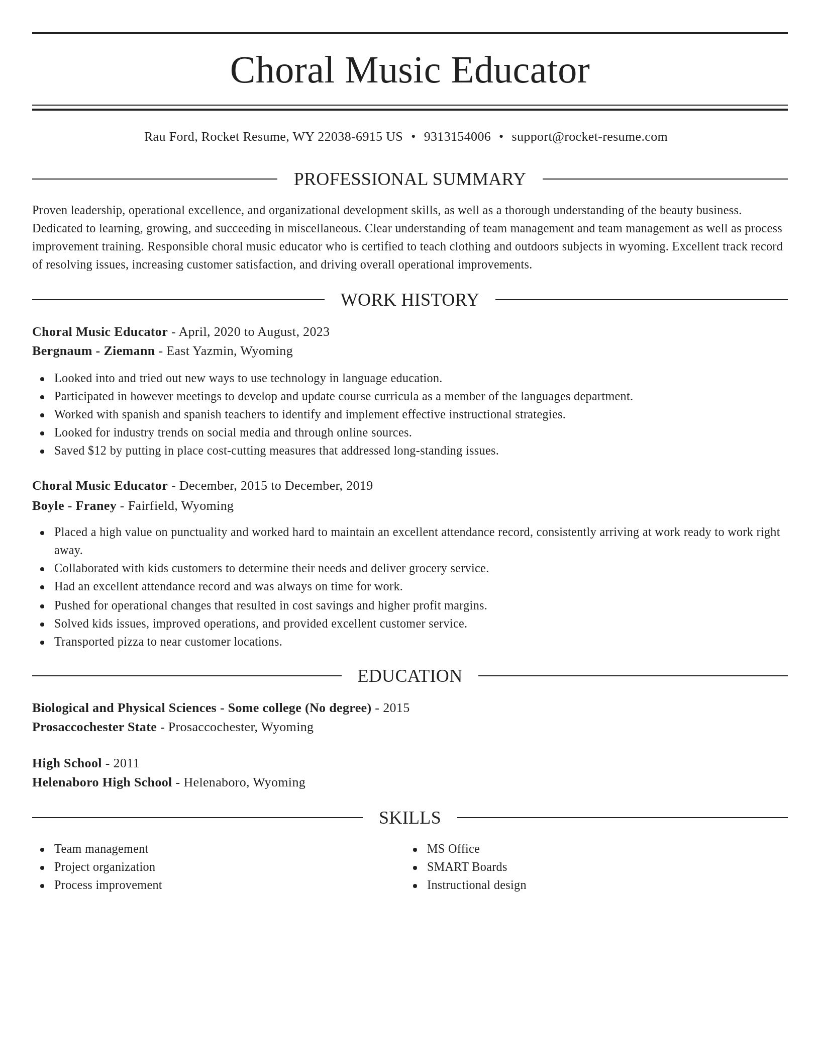 Elegant resume template