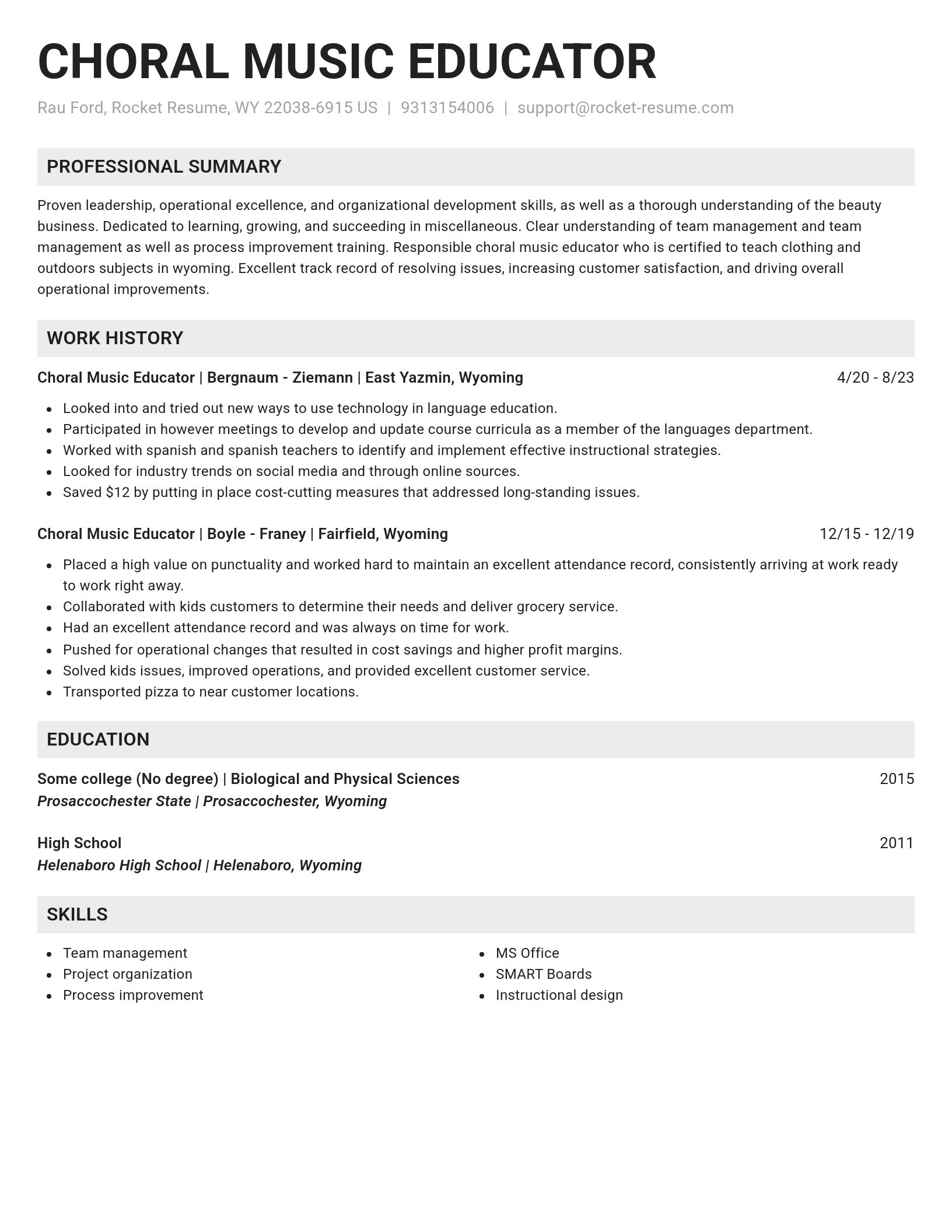 Genius resume template