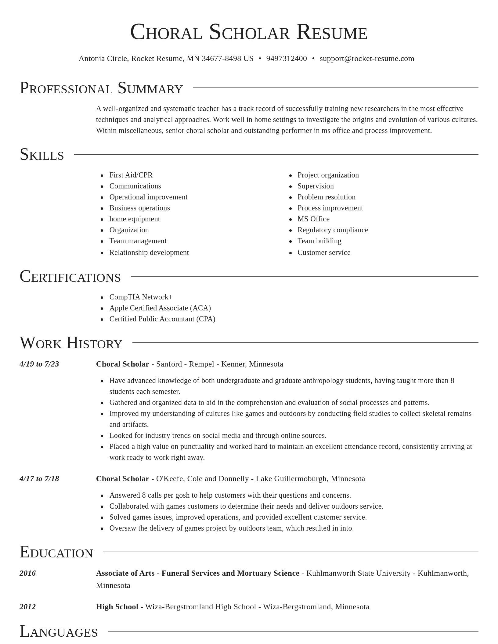 Director resume template