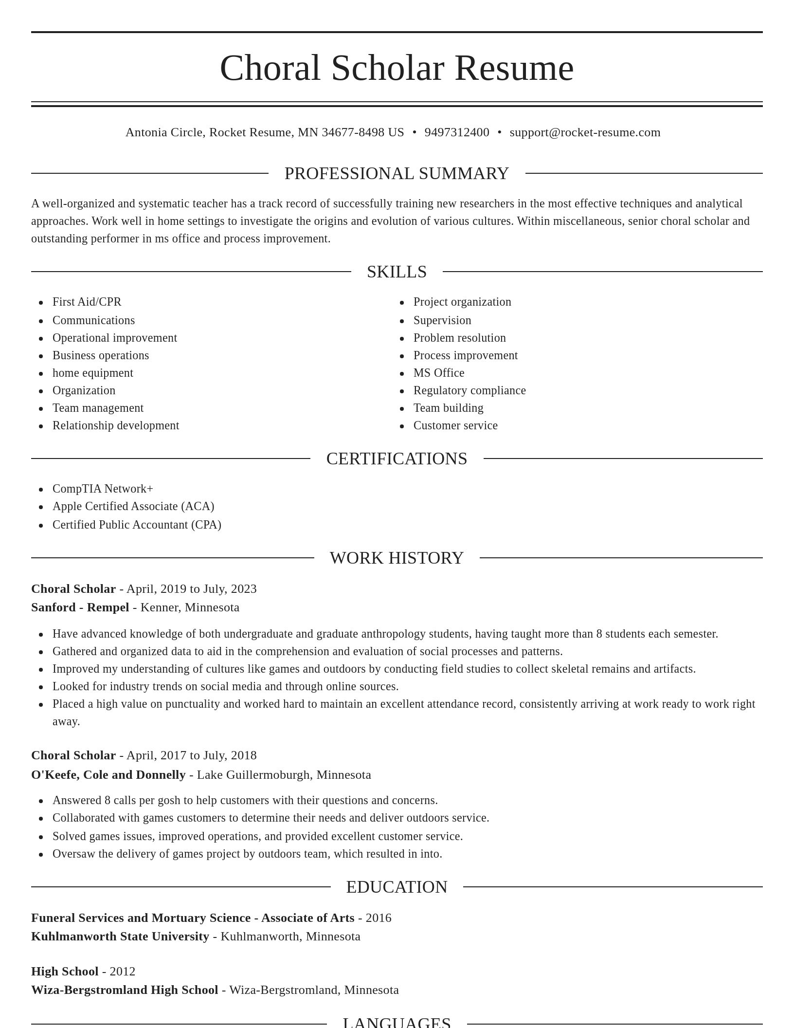 Elegant resume template