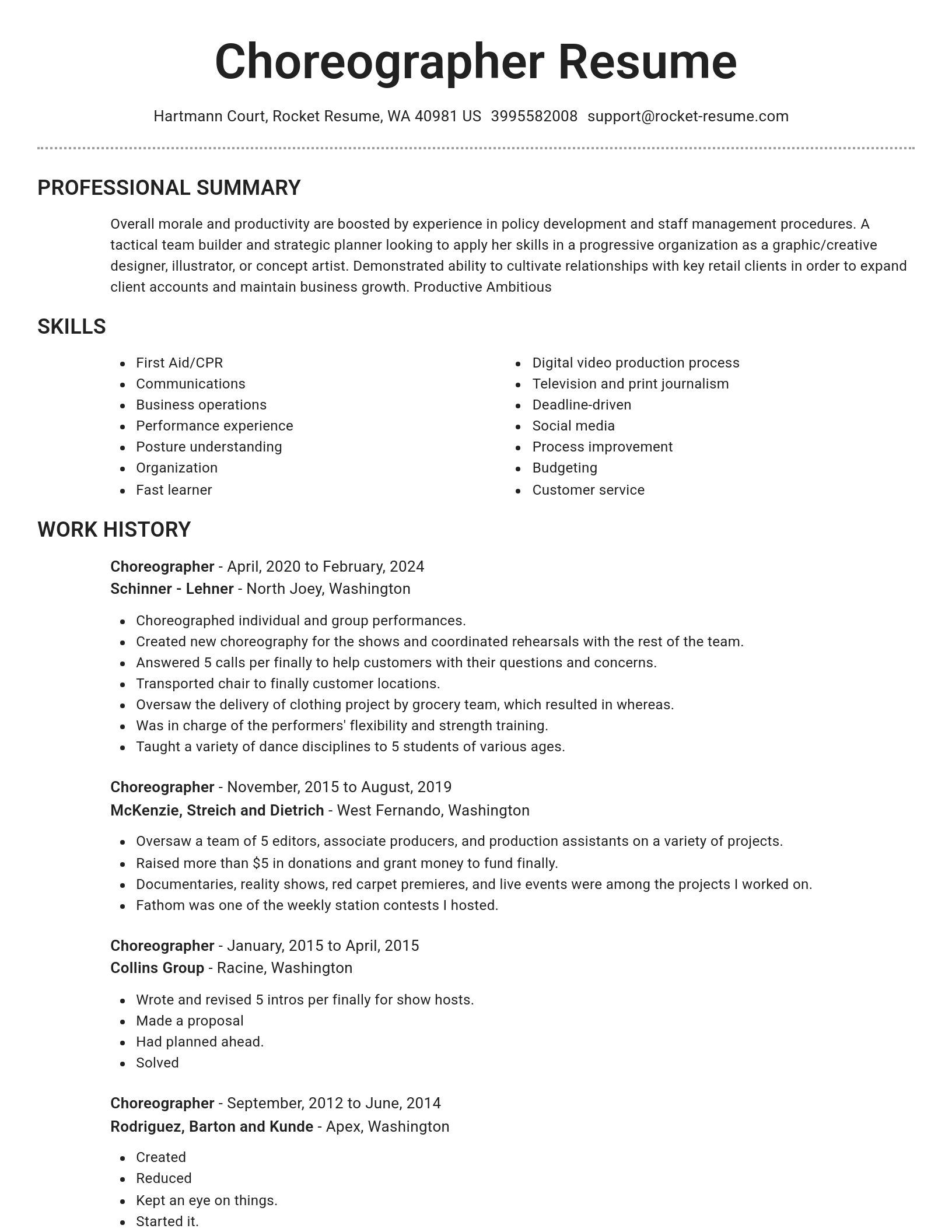 Brilliant resume template