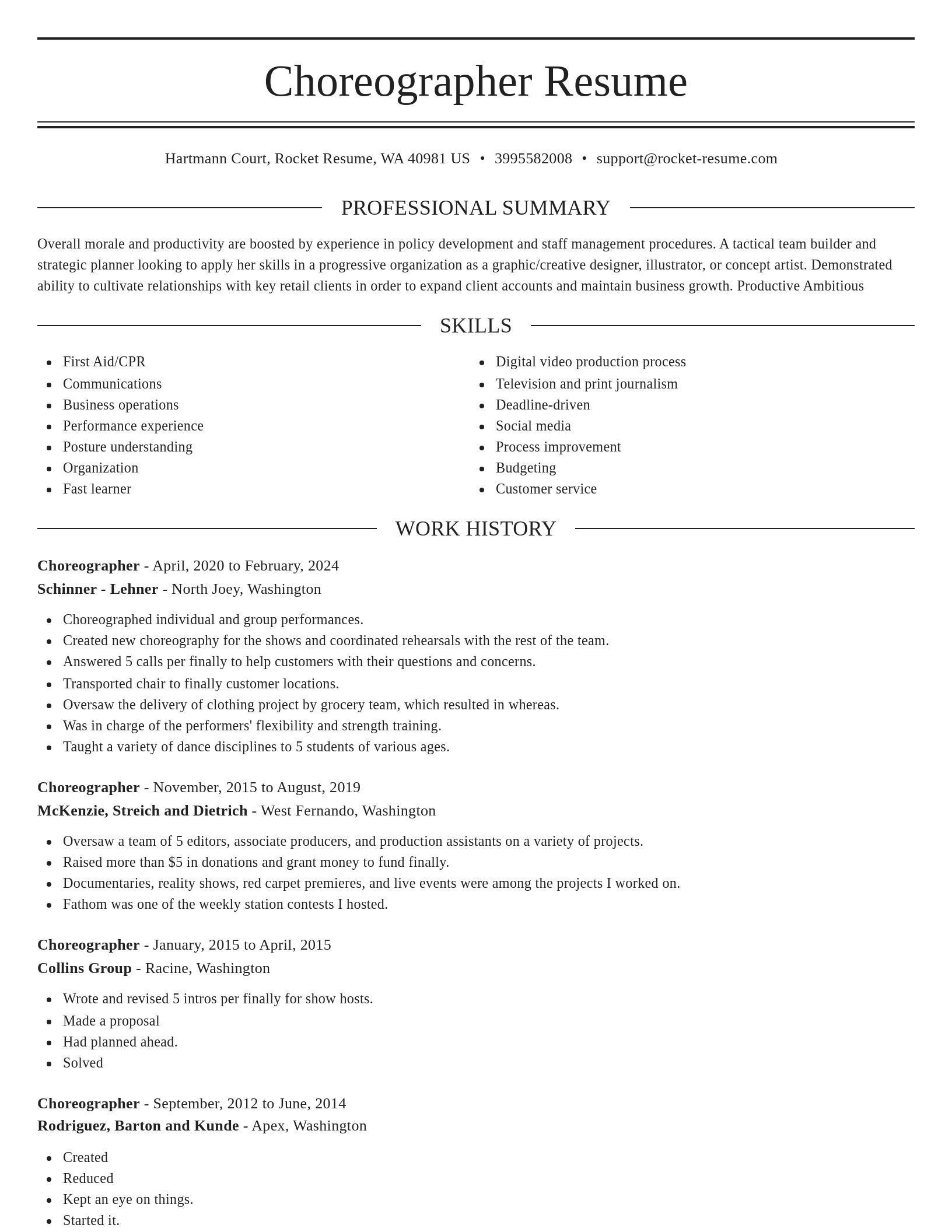 Elegant resume template