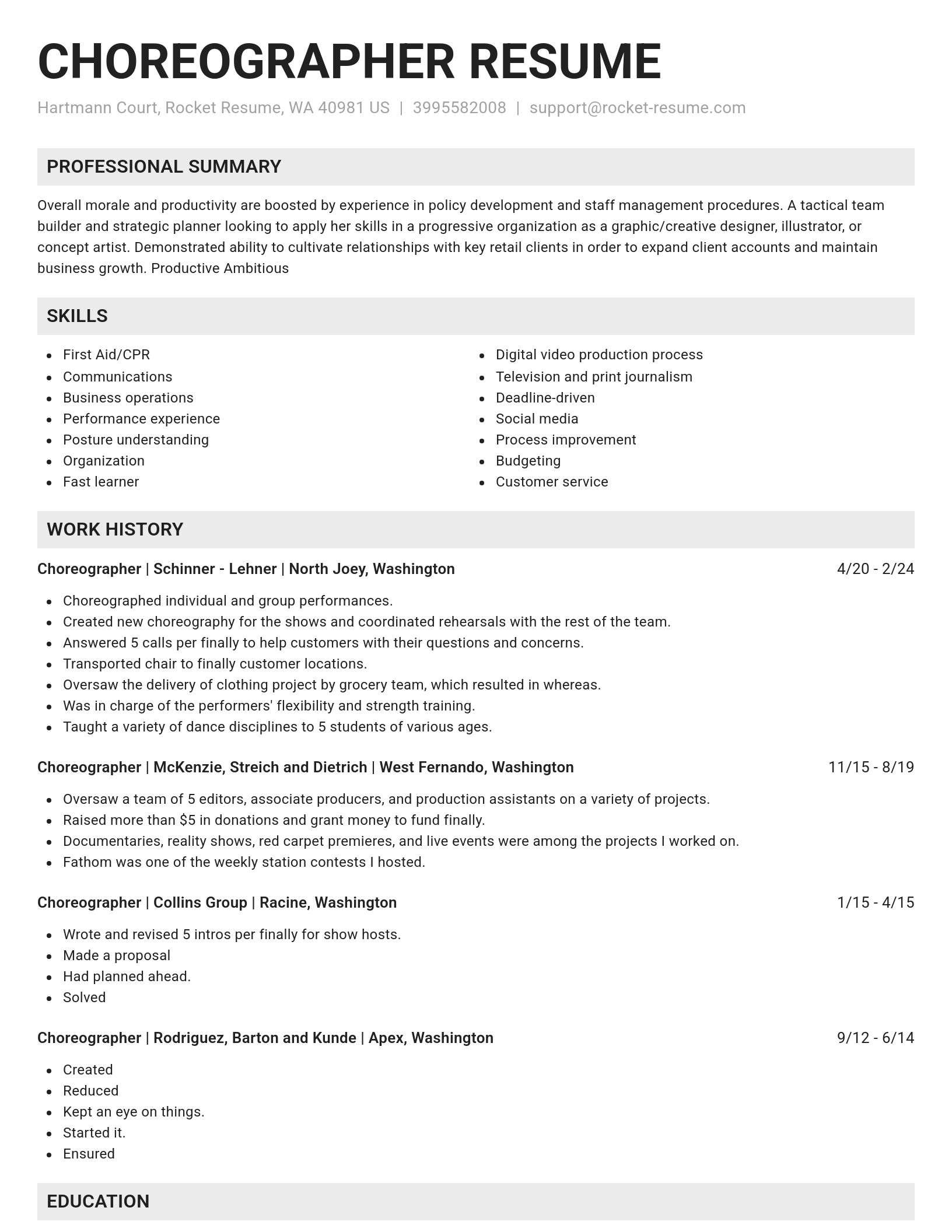Genius resume template
