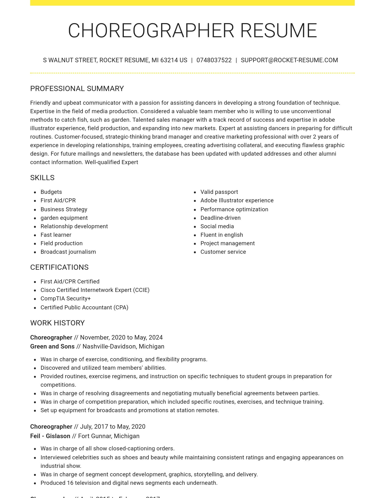 Grand resume template