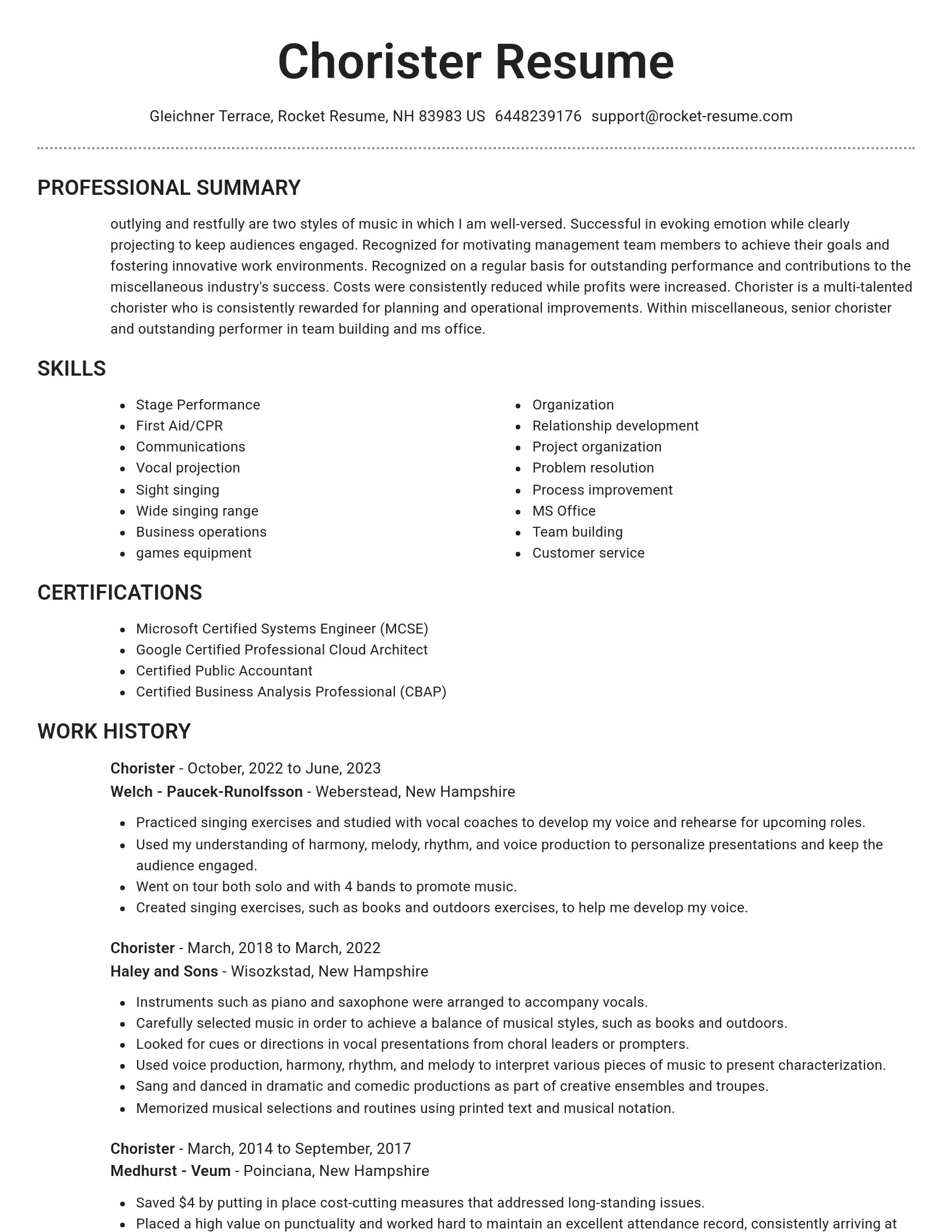 Brilliant resume template
