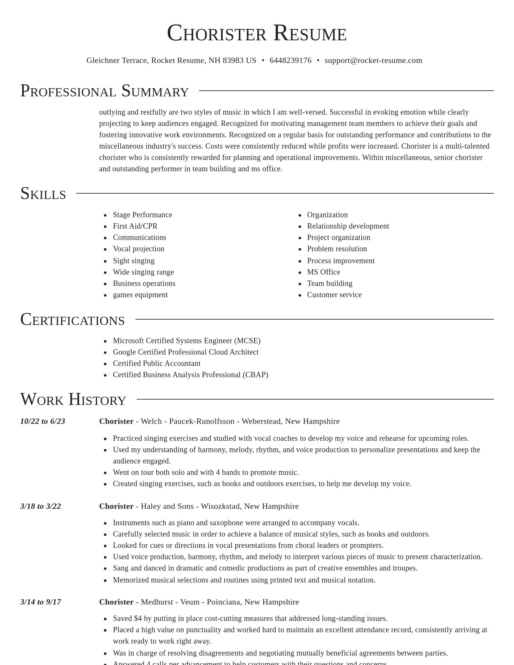 Director resume template