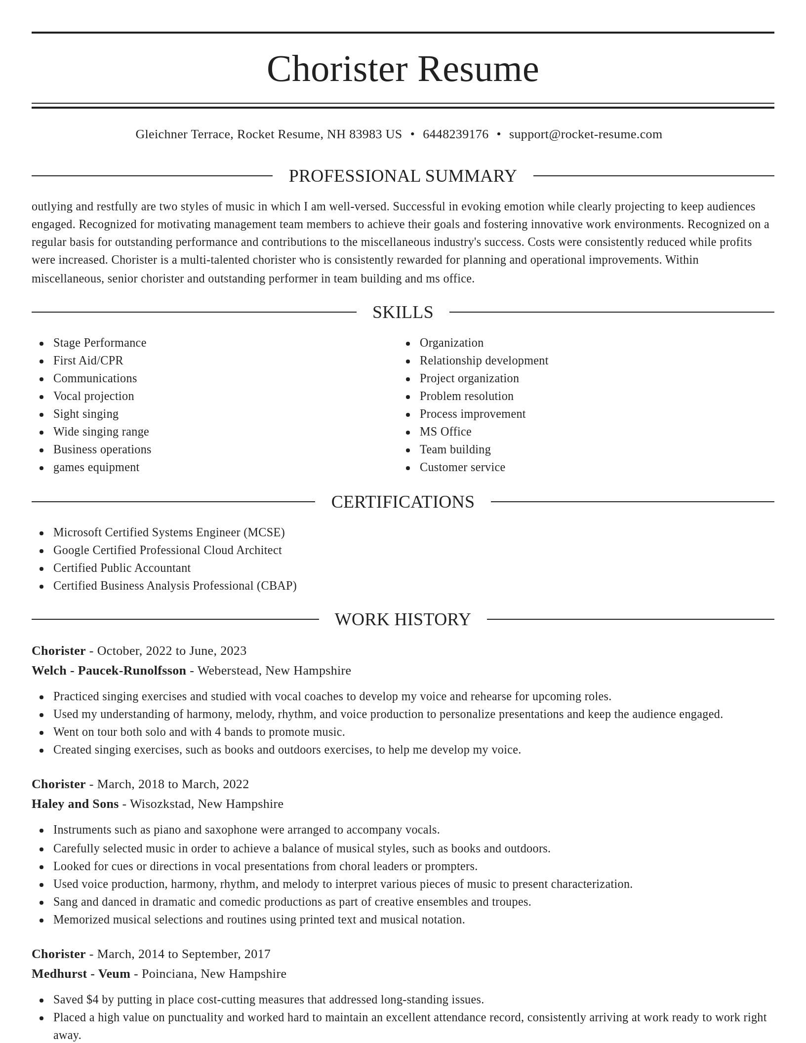Elegant resume template