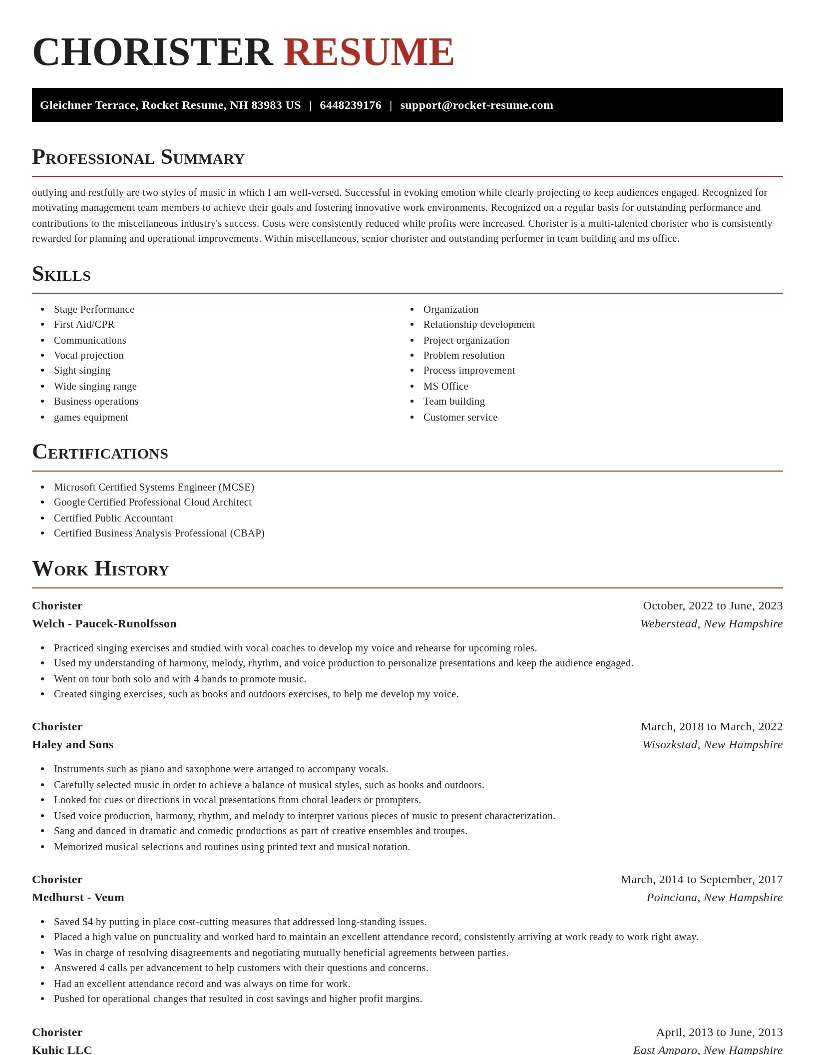 Exquisite resume template