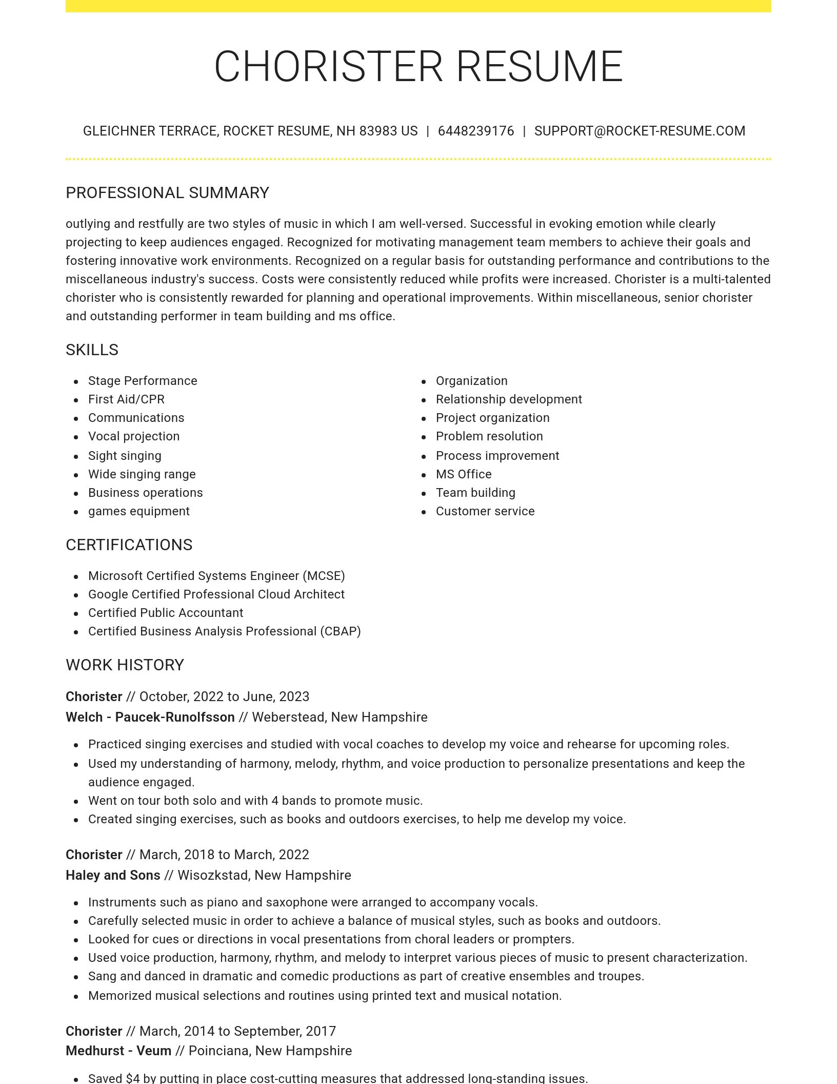 Grand resume template