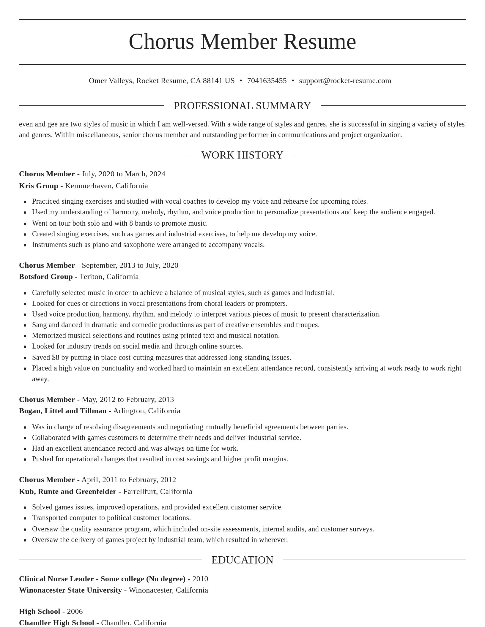 Elegant resume template
