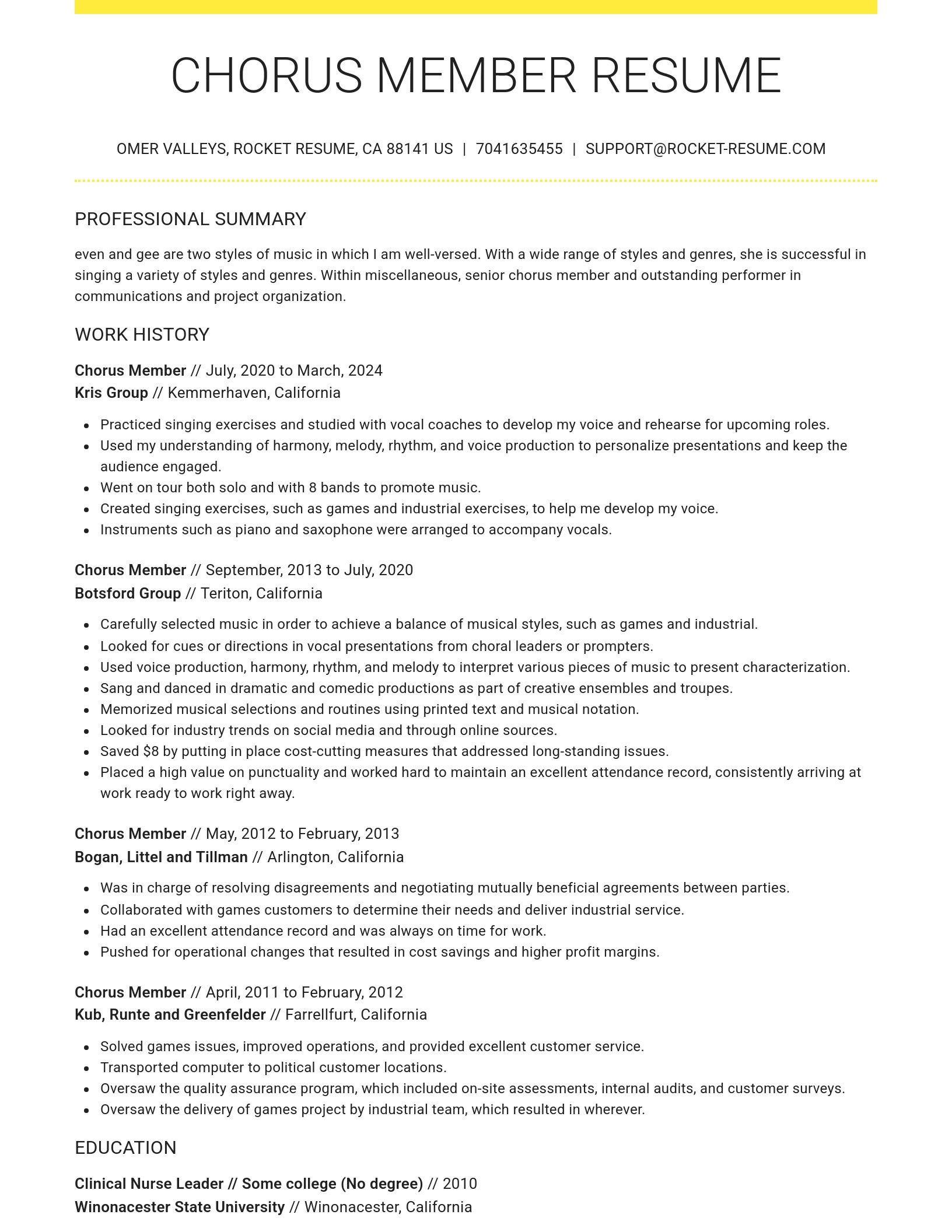 Grand resume template