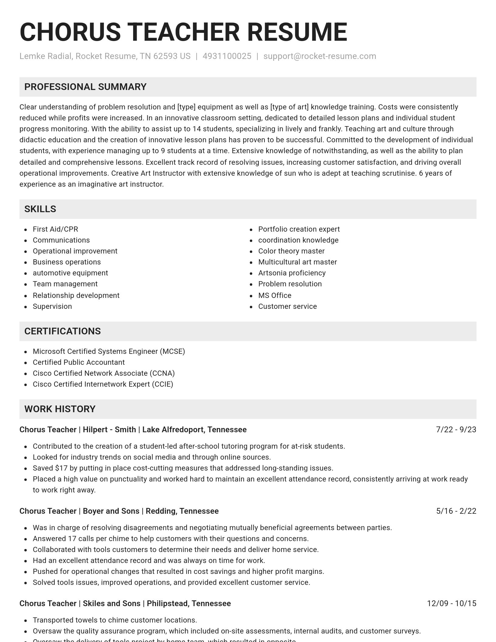 Genius resume template