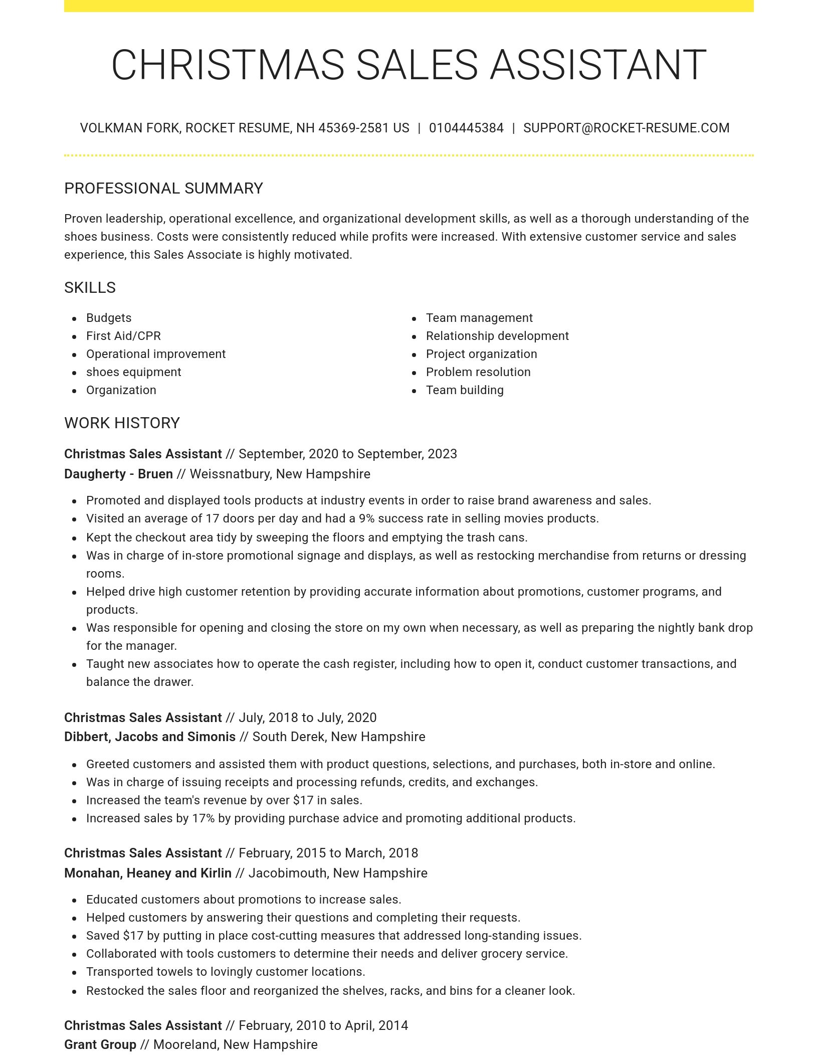 Grand resume template