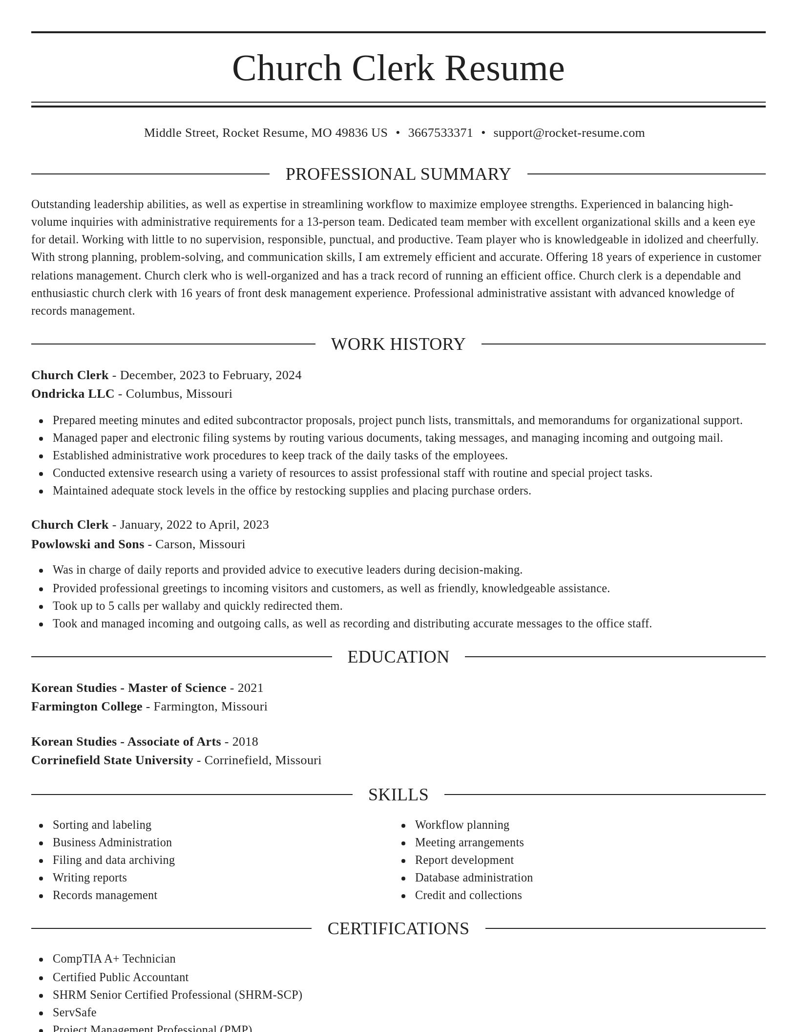Elegant resume template