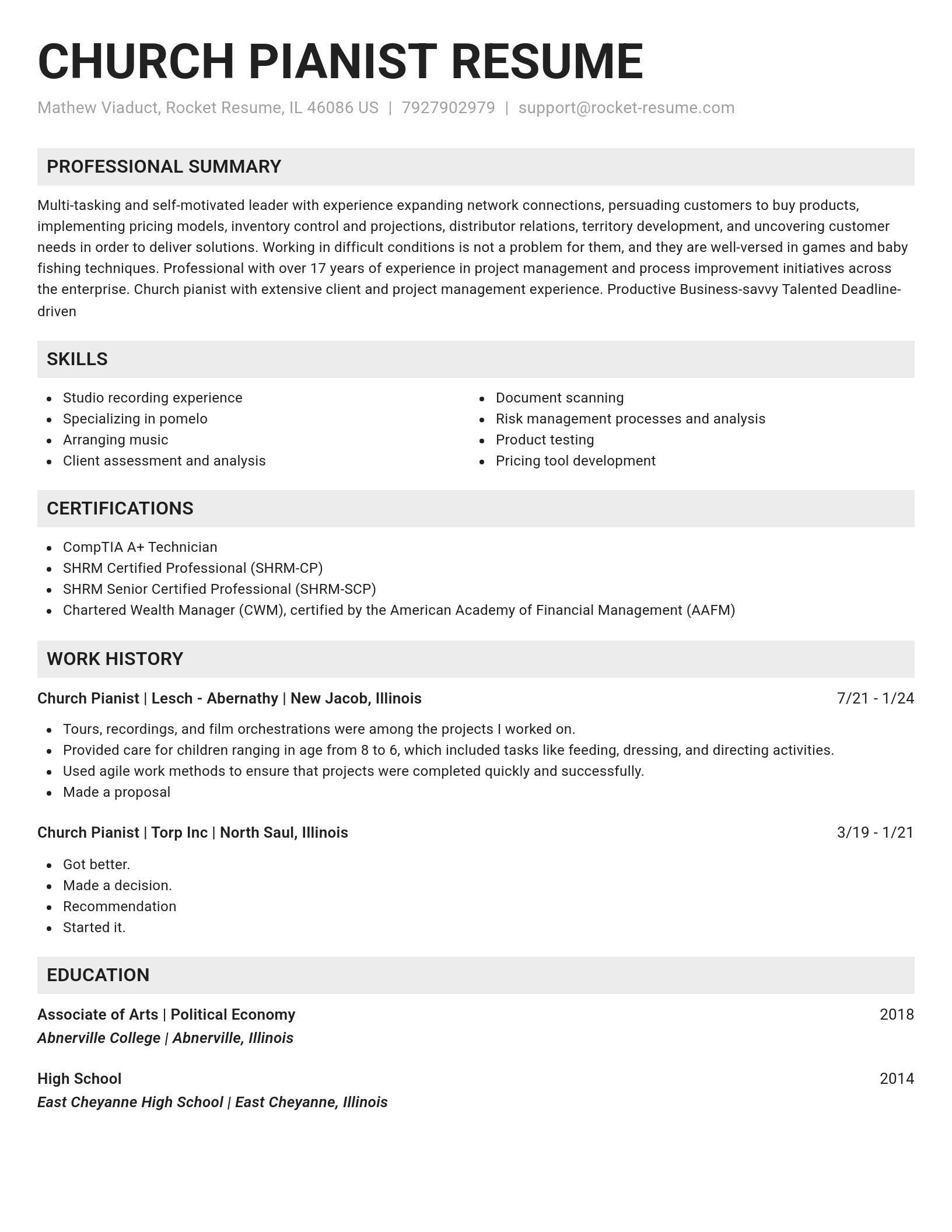 Genius resume template