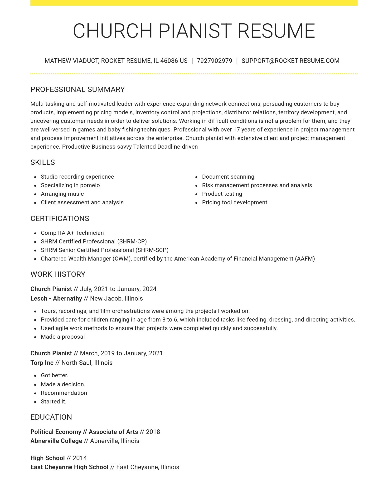 Grand resume template