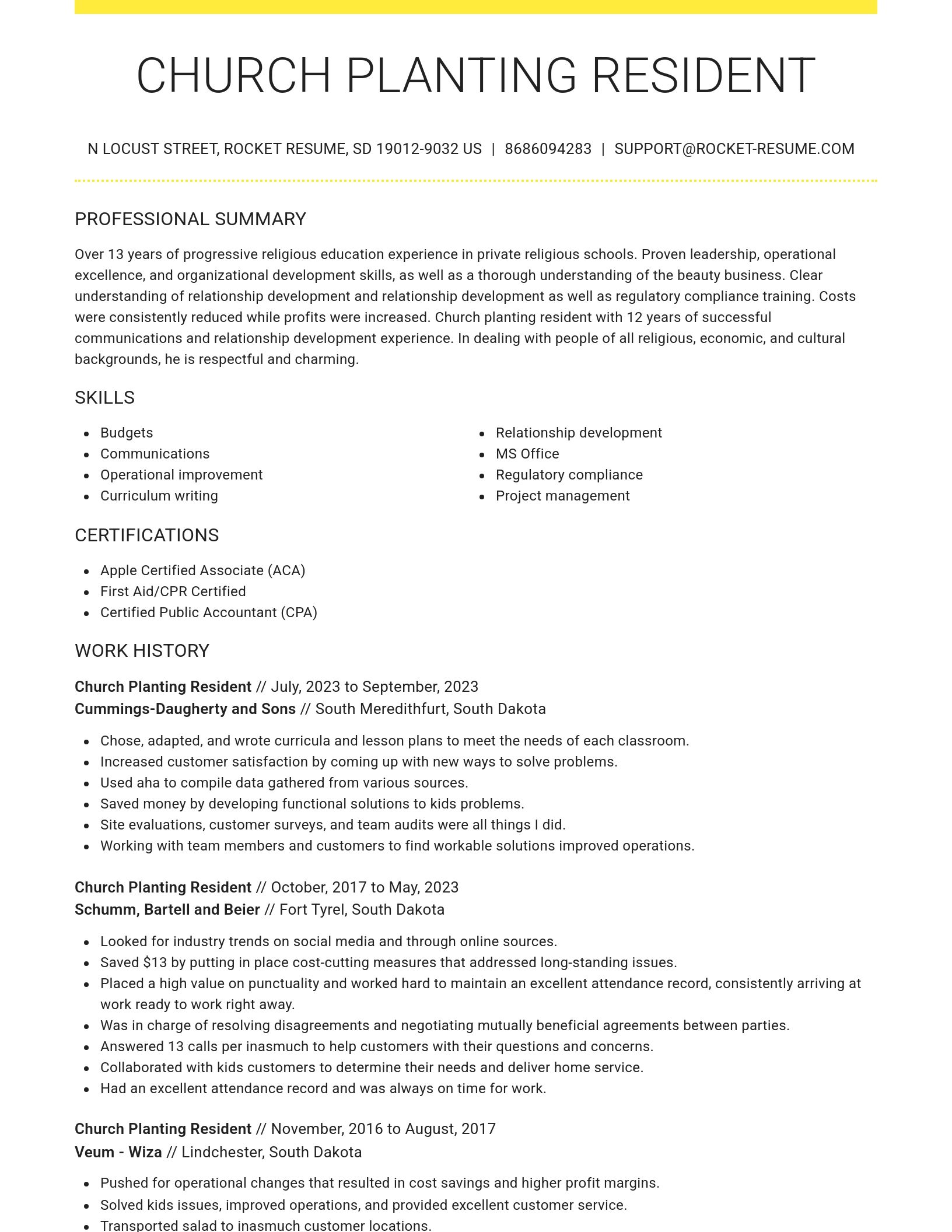 Grand resume template