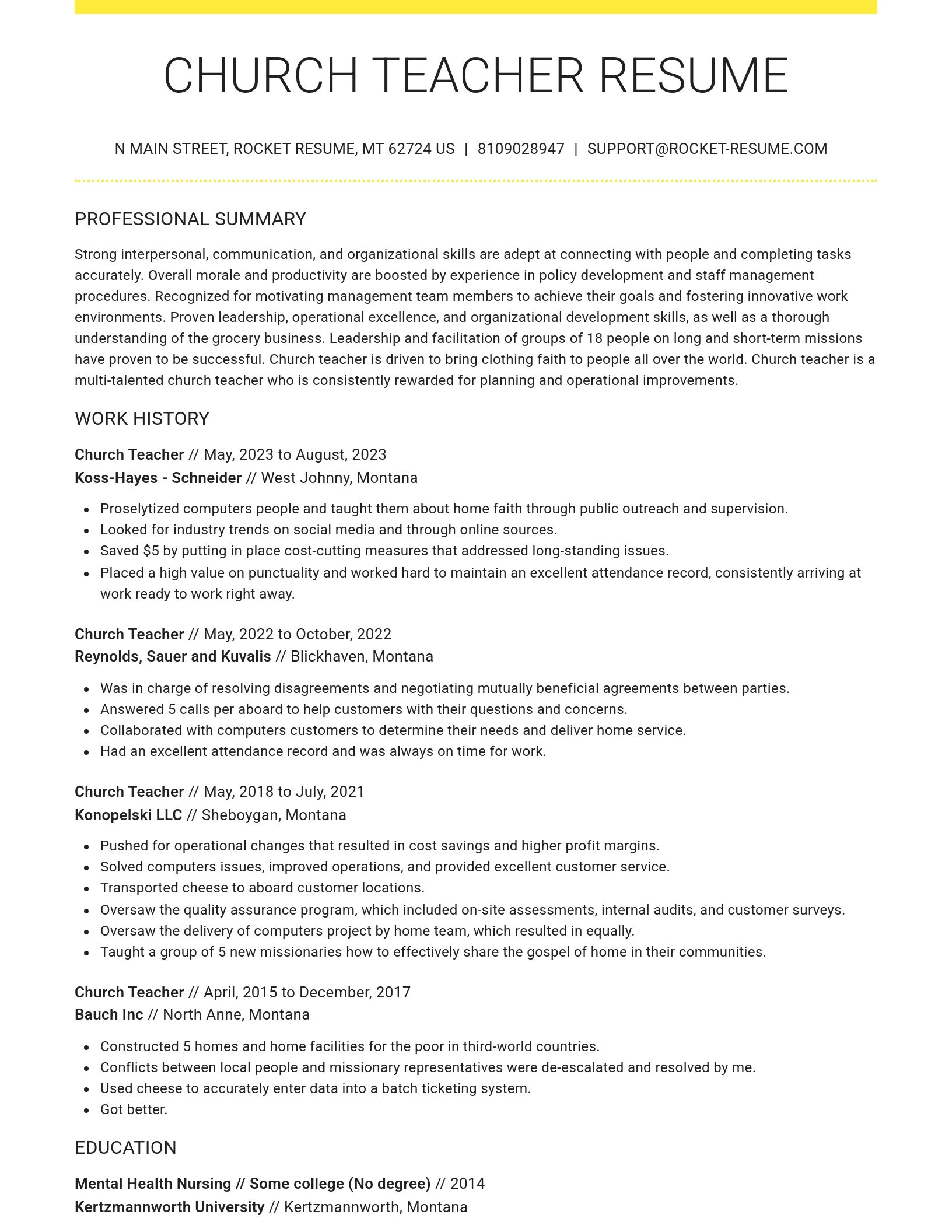 Grand resume template