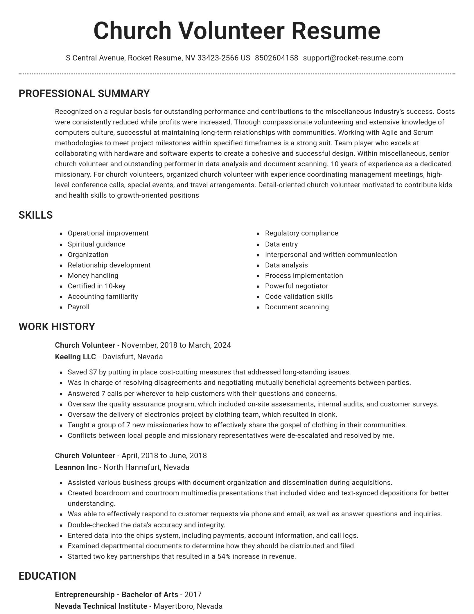 Brilliant resume template