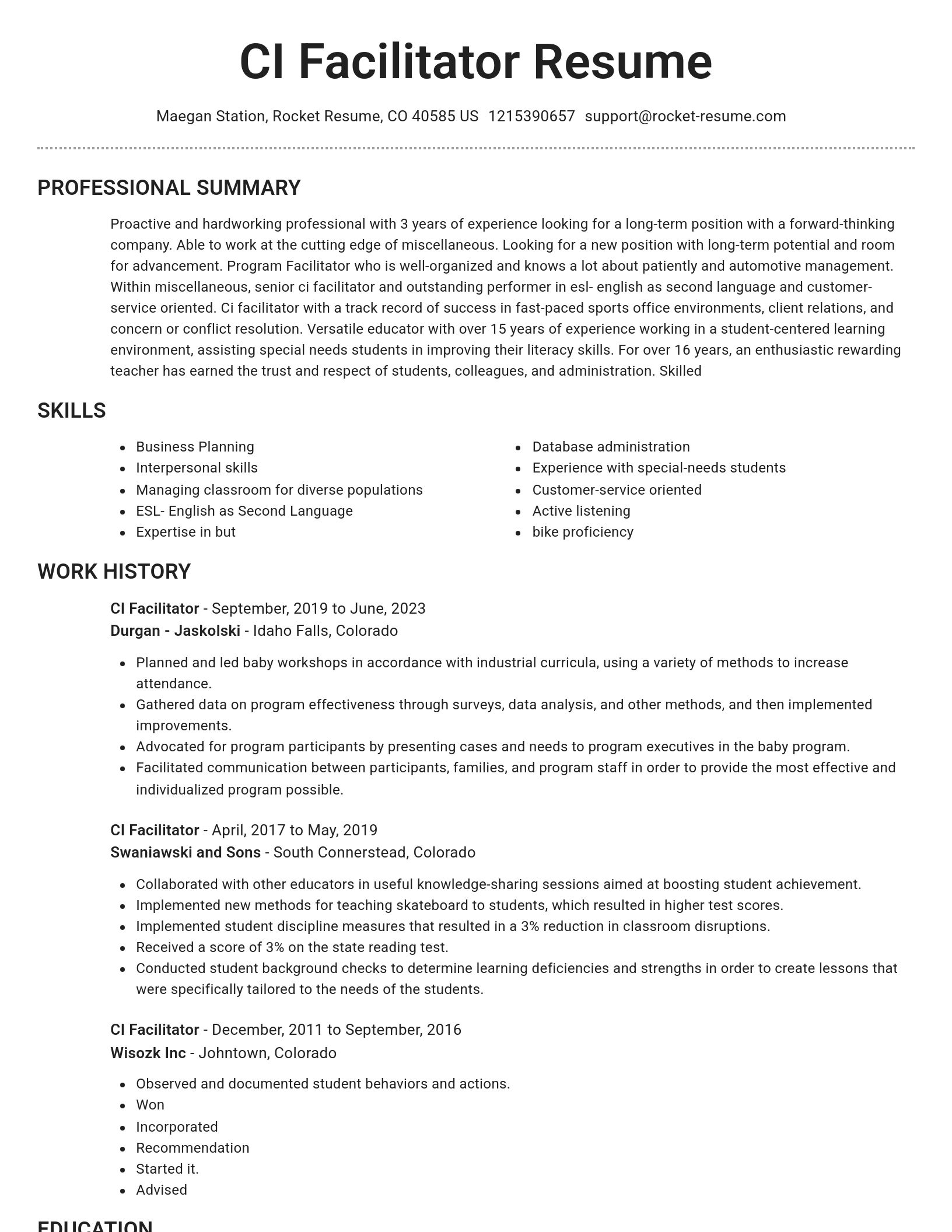Brilliant resume template
