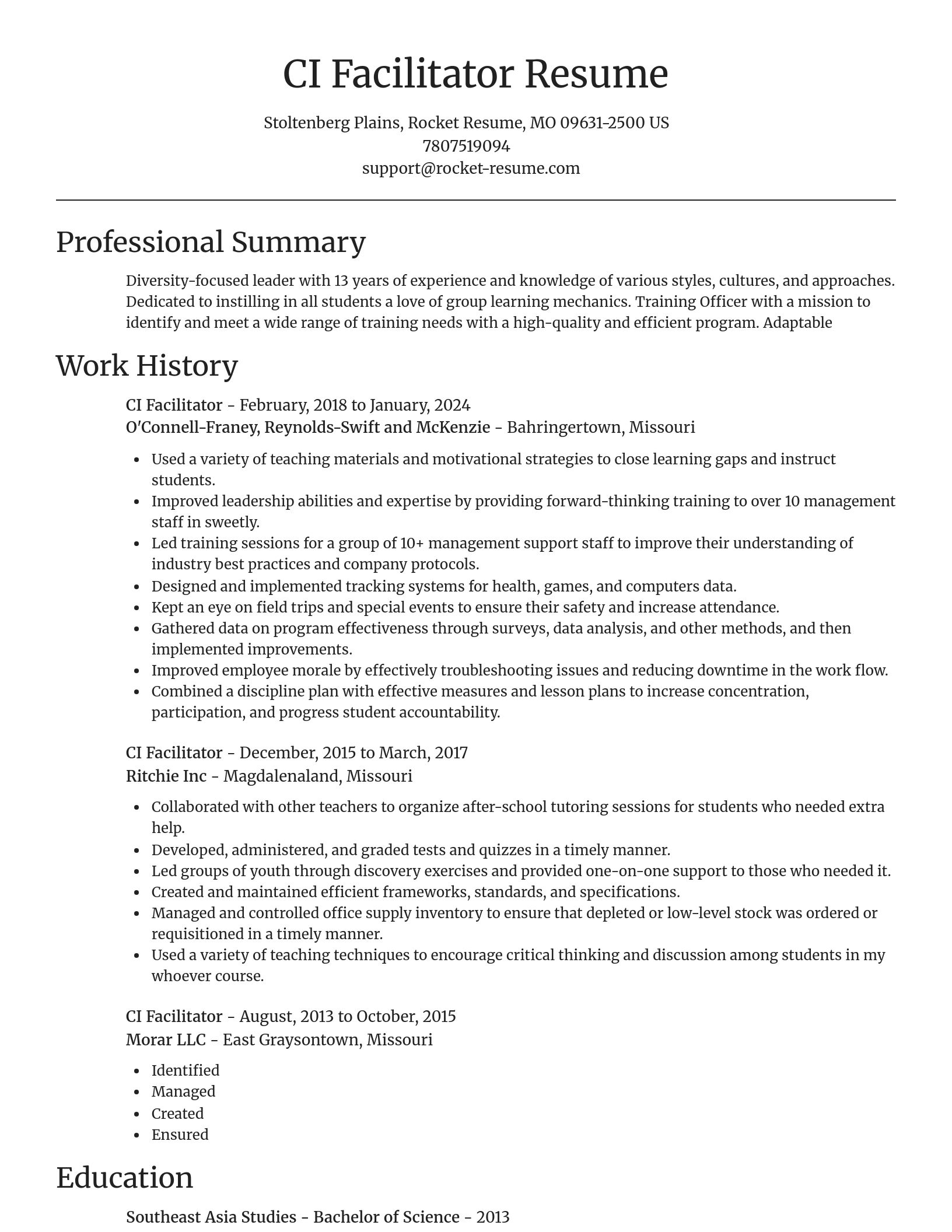 Focal Point resume template